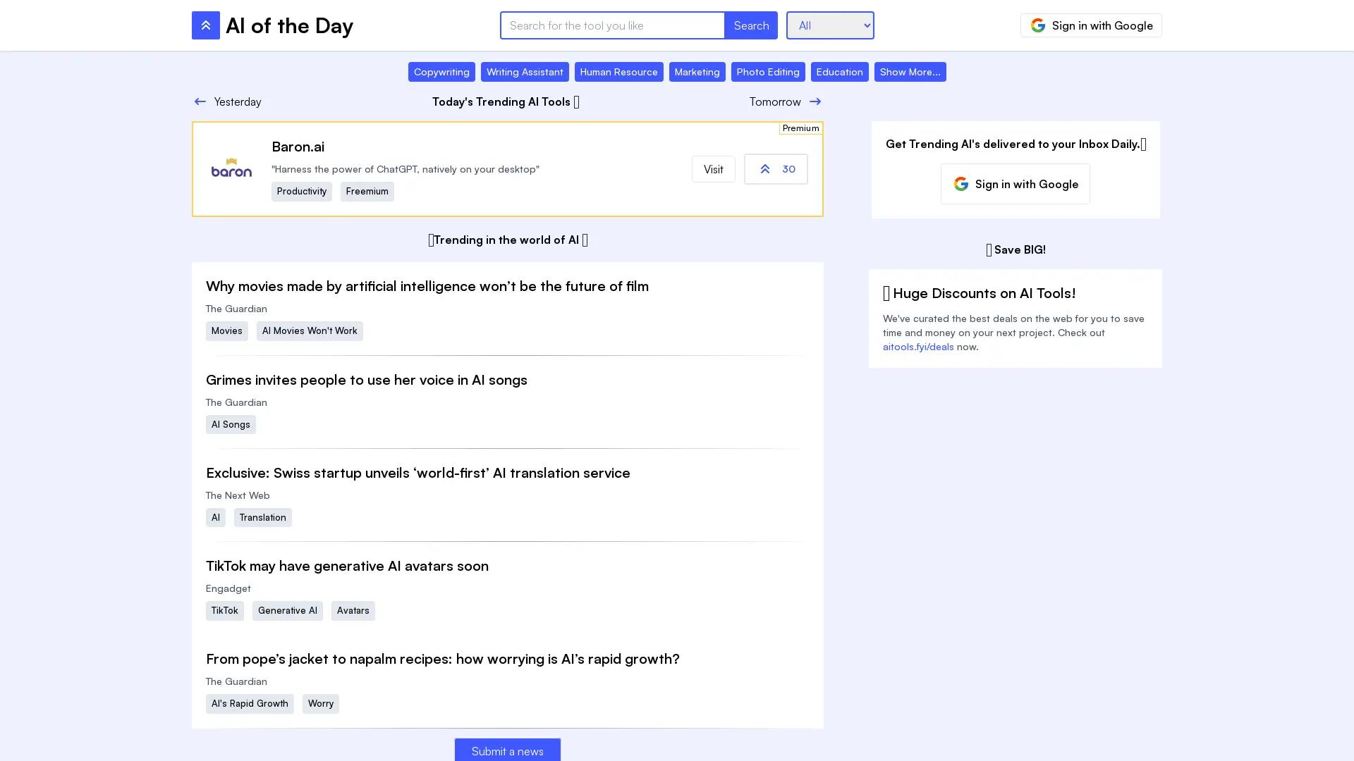 AI of the Day - Find the next ChatGPT screenshot