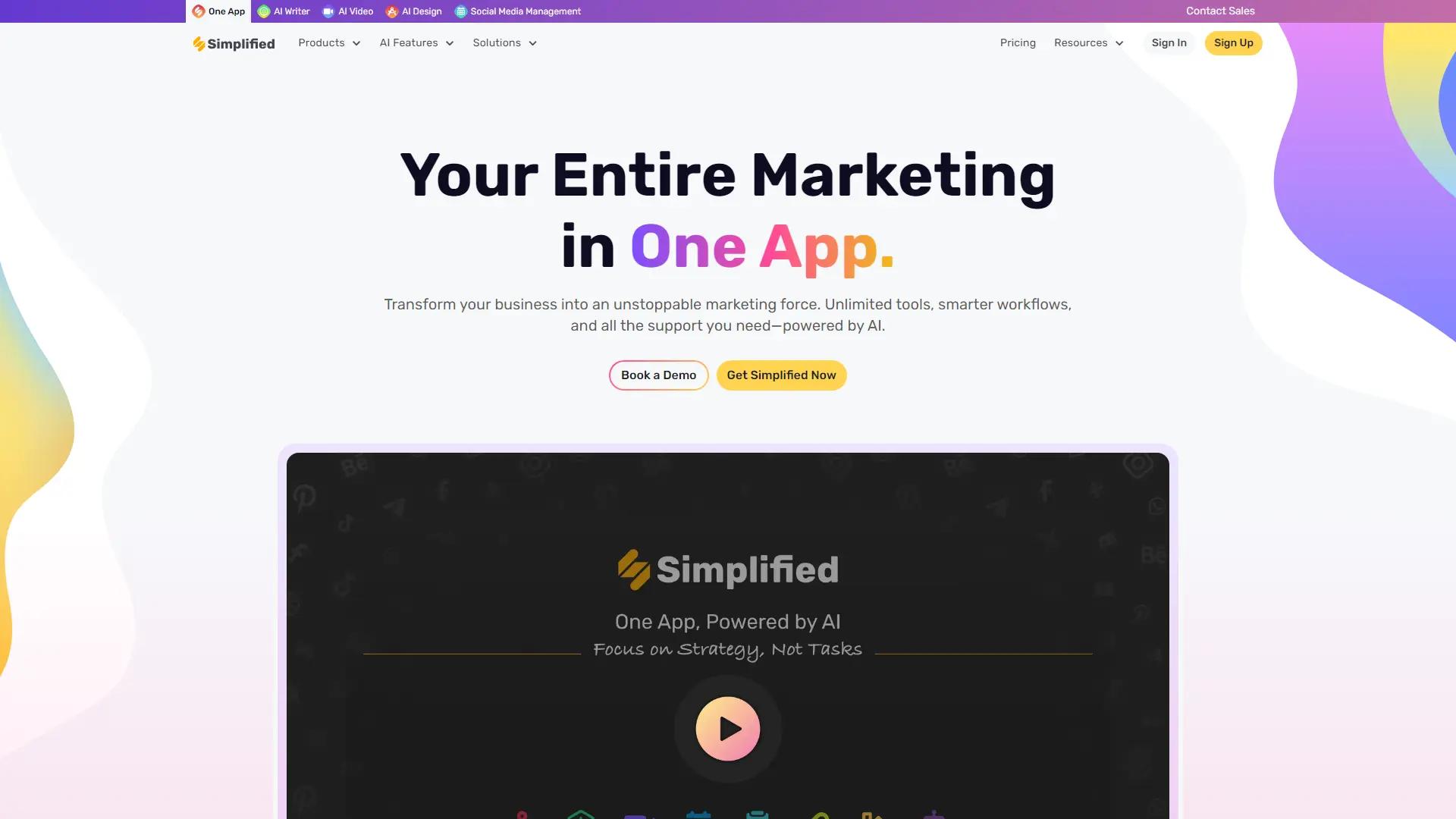 Simplified screenshot