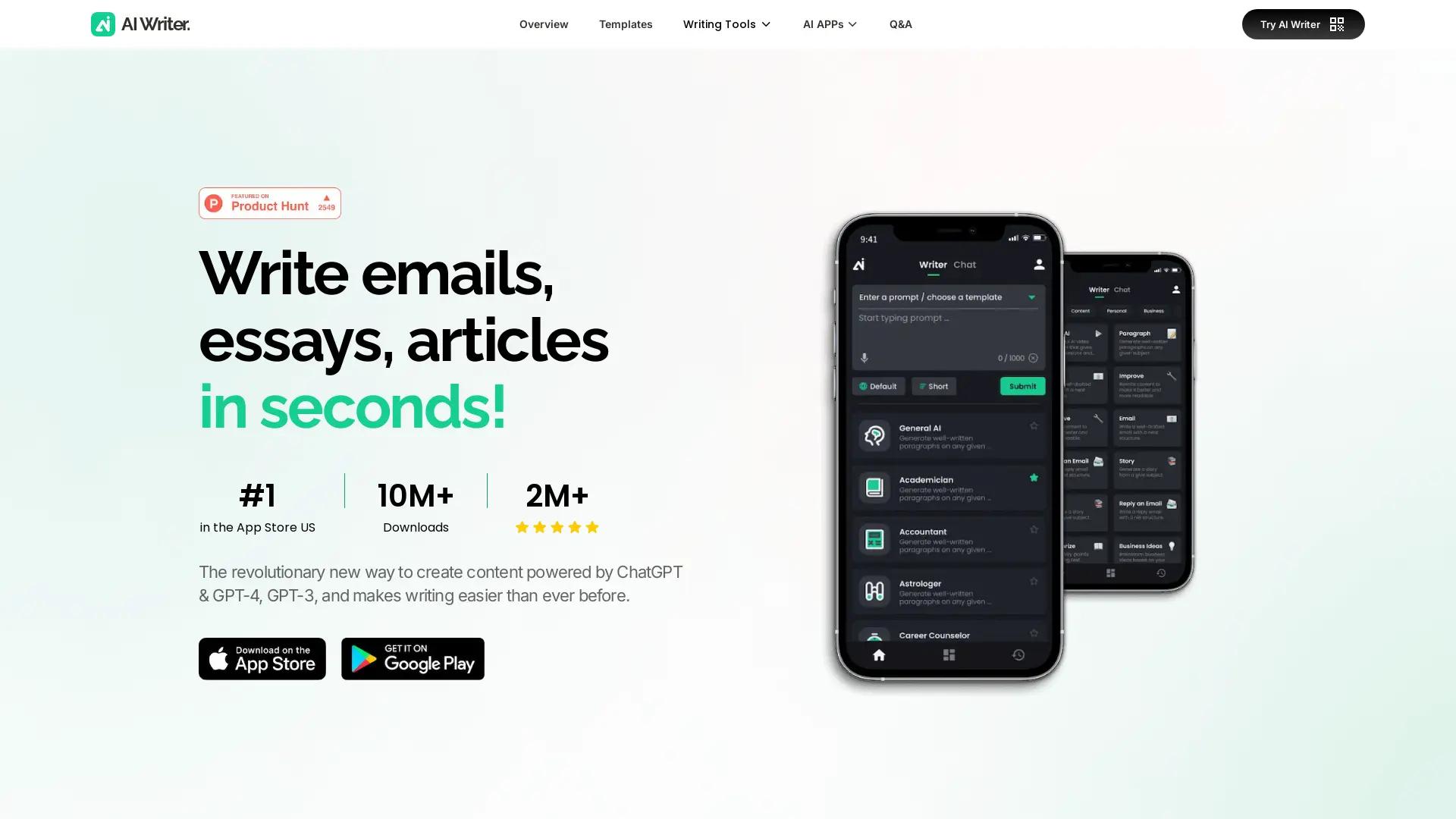 AI Writer screenshot