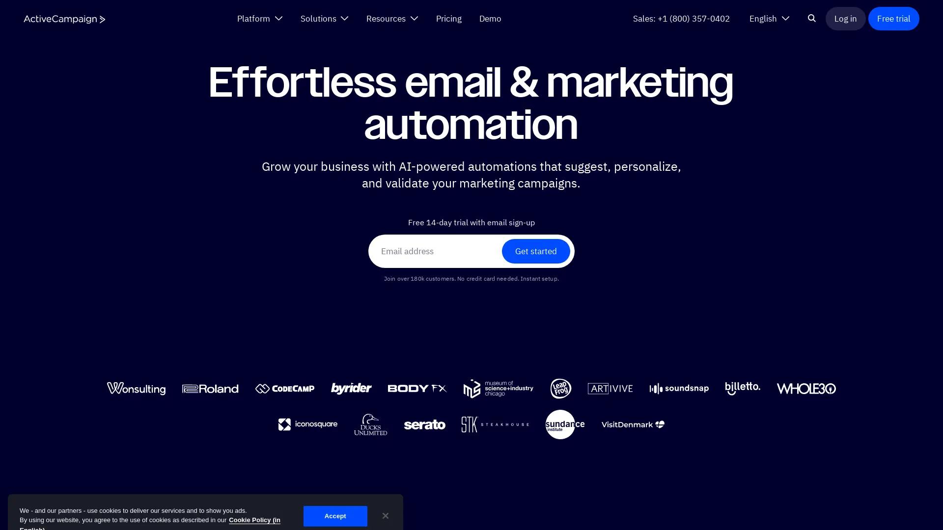 ActiveCampaign screenshot