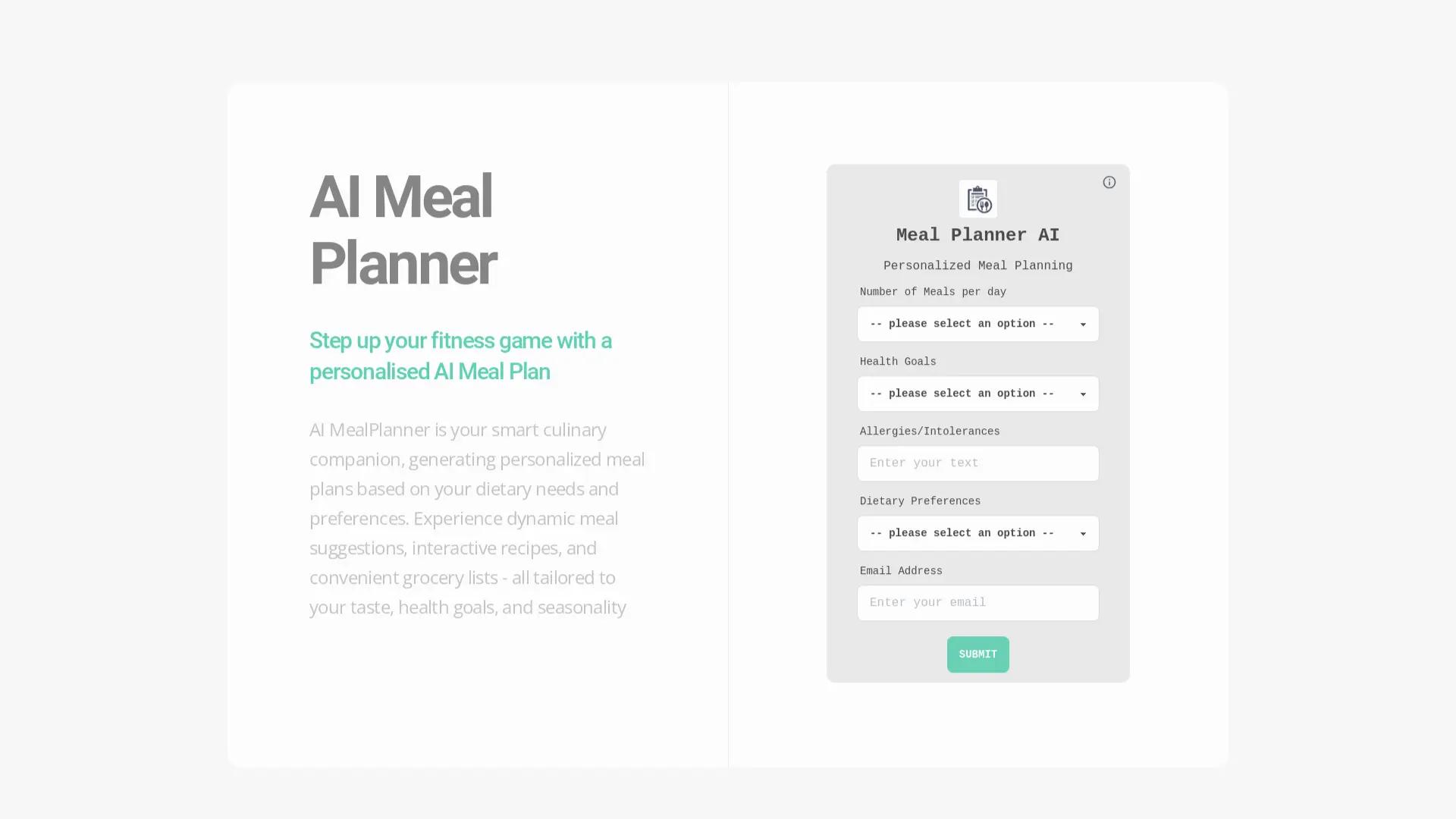 AI Meal Planner screenshot