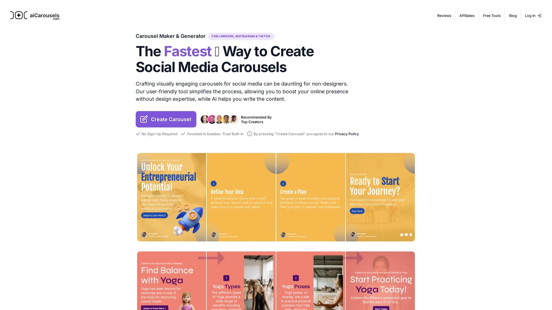 aiCarousels screenshot