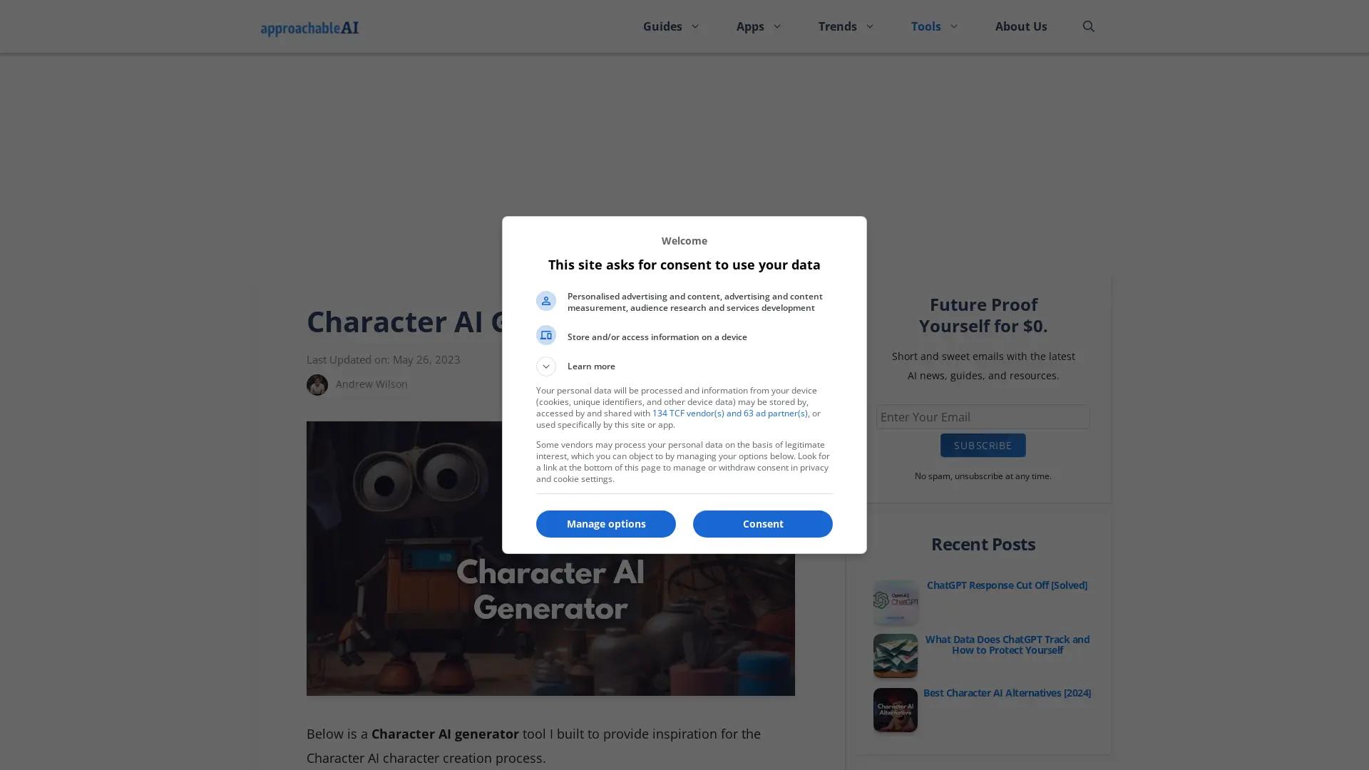 Character AI Generator screenshot