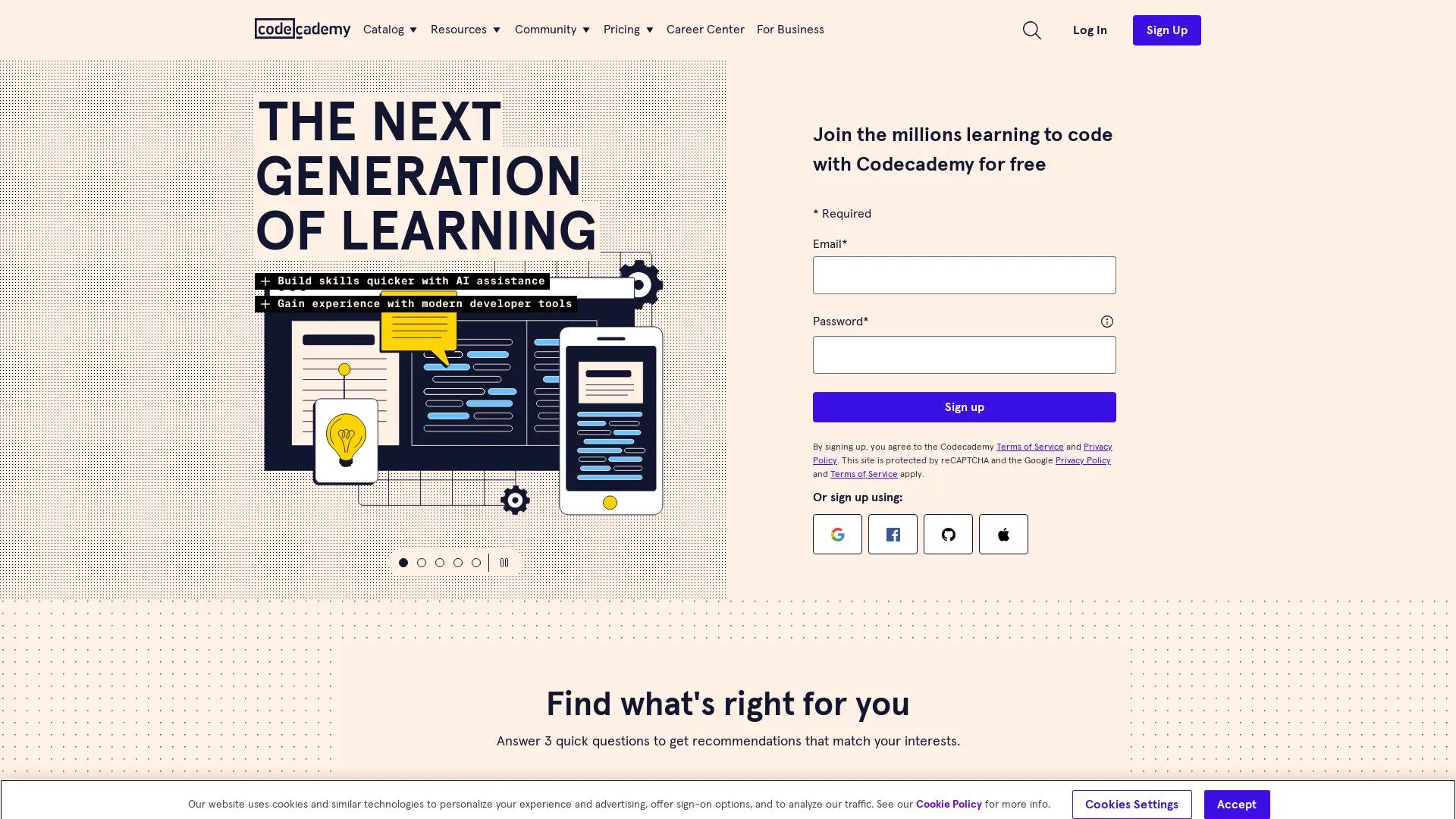 Codecademy screenshot