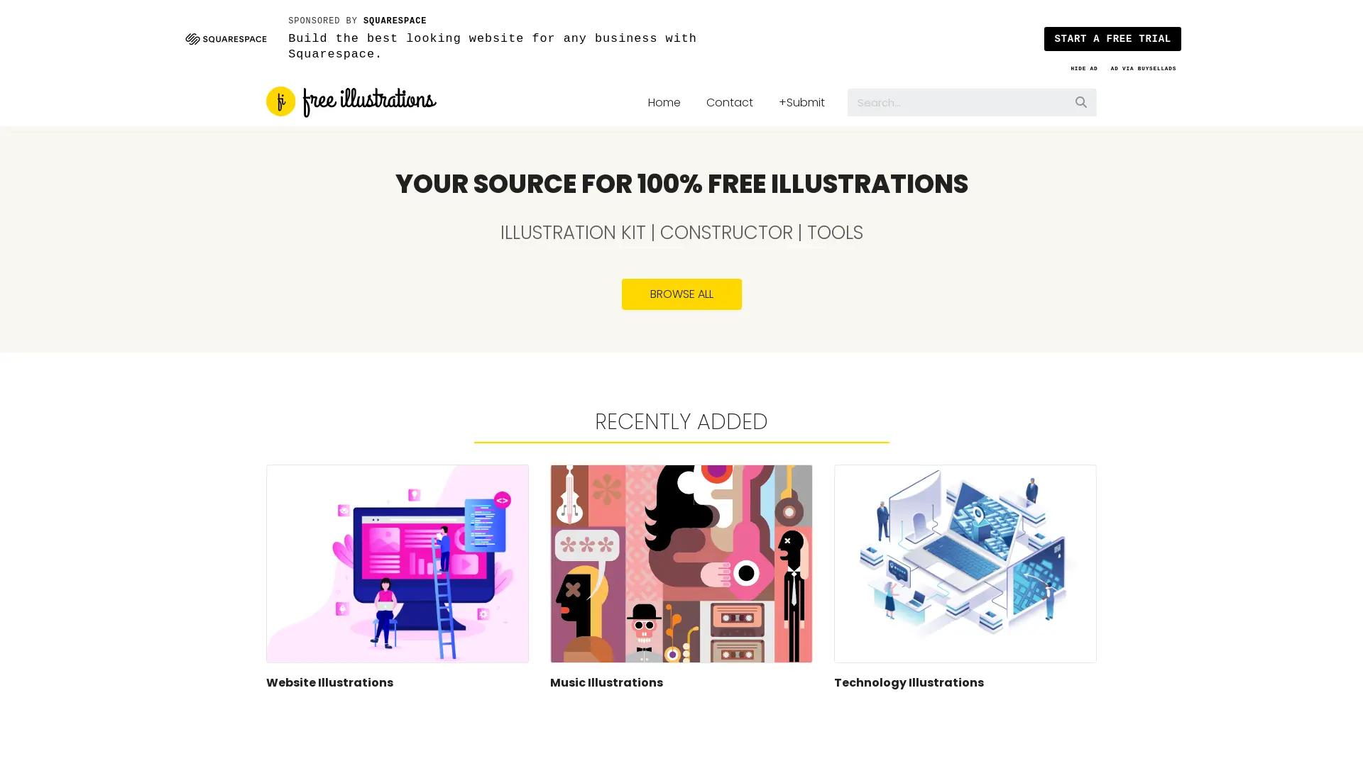Free illustrations screenshot