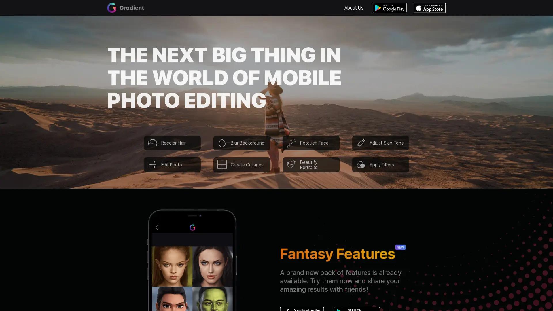 Gradient Photo Editor screenshot