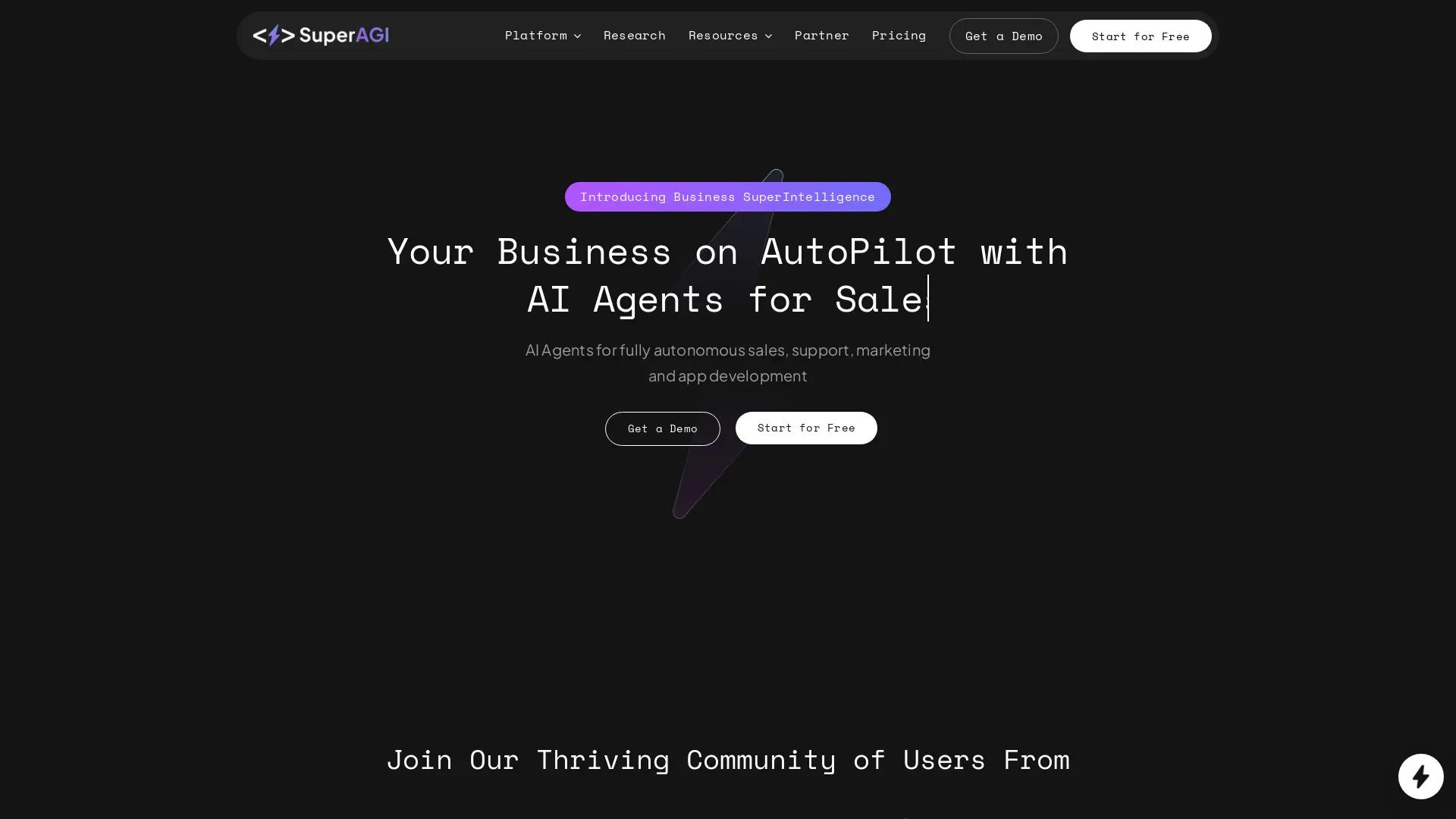 SuperAGI Cloud screenshot