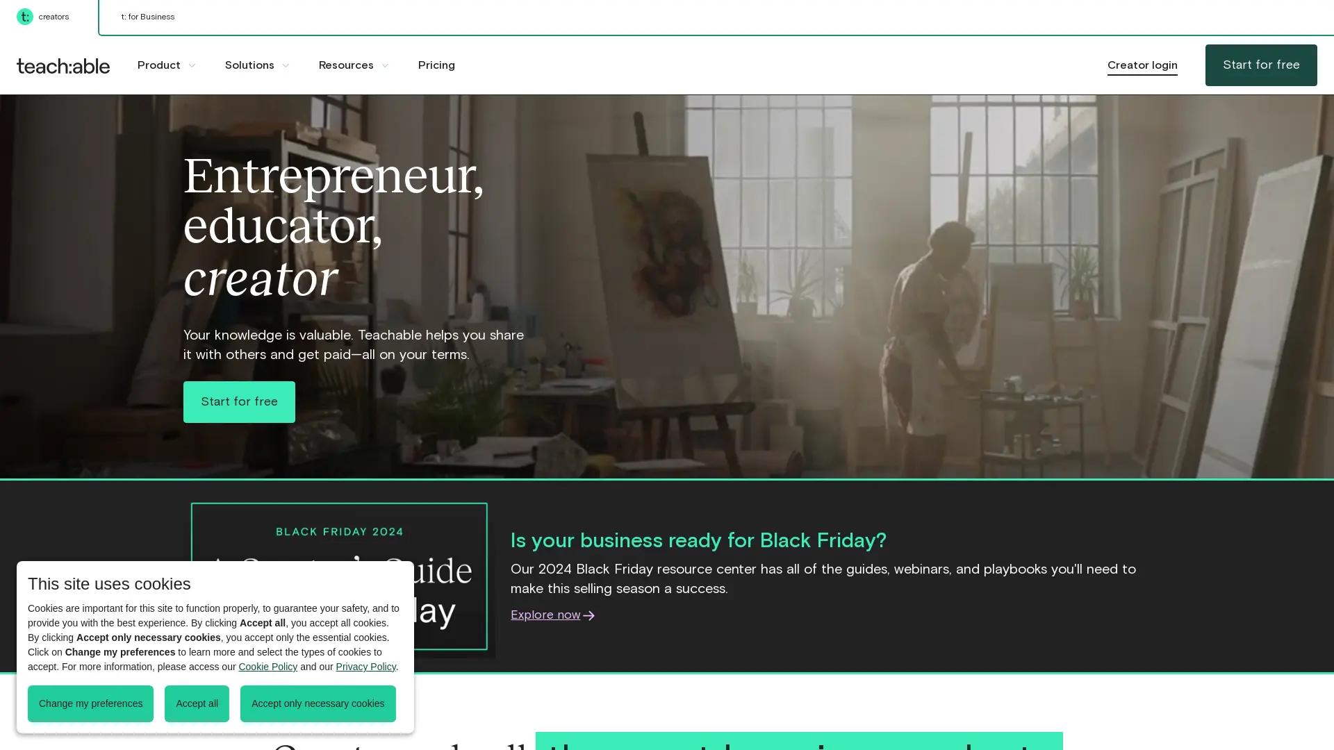Teachable screenshot