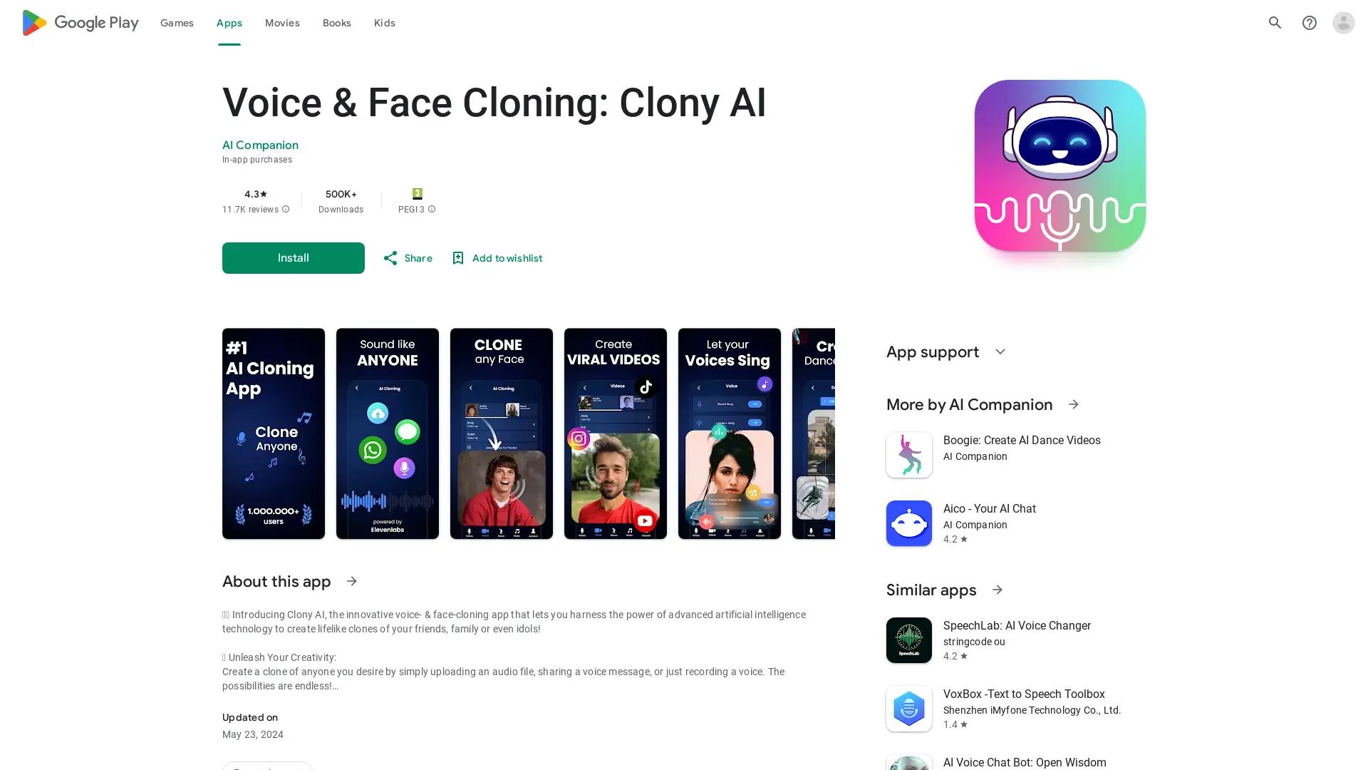 Voice Copy App screenshot