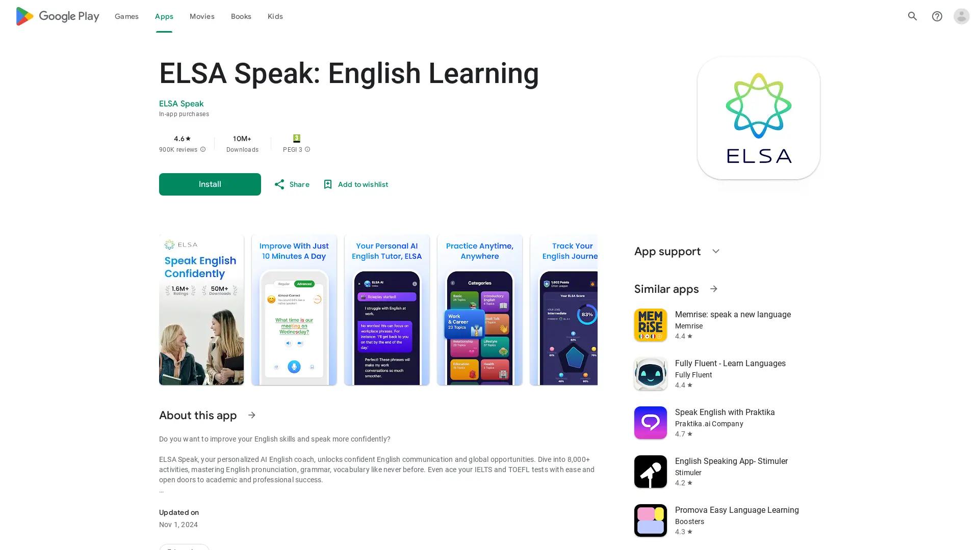 ELSA Speak screenshot