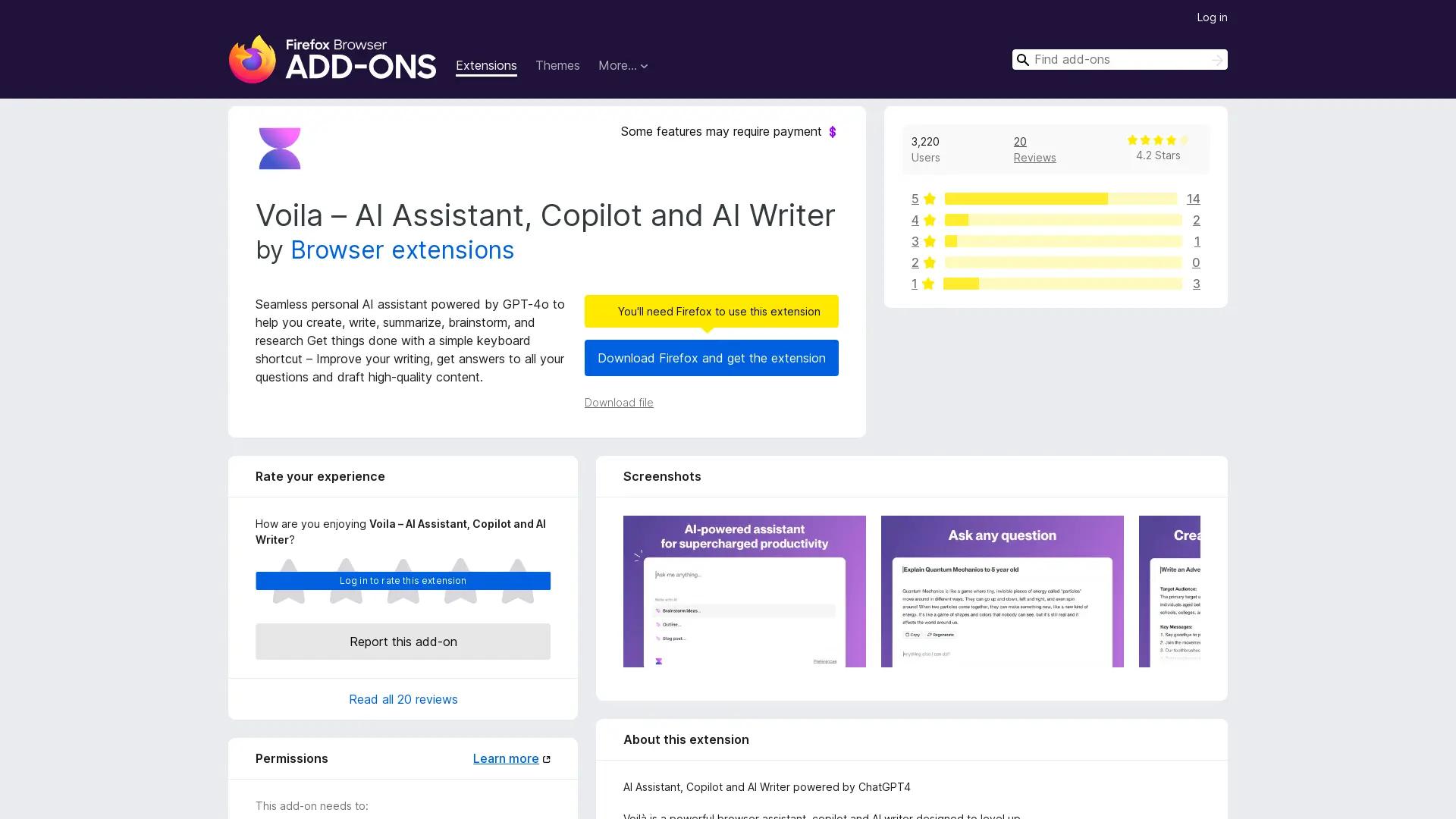 Voila AI Copilot screenshot