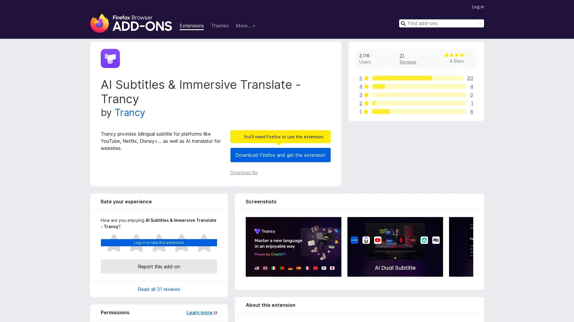 Trancy Subtitles Tool screenshot