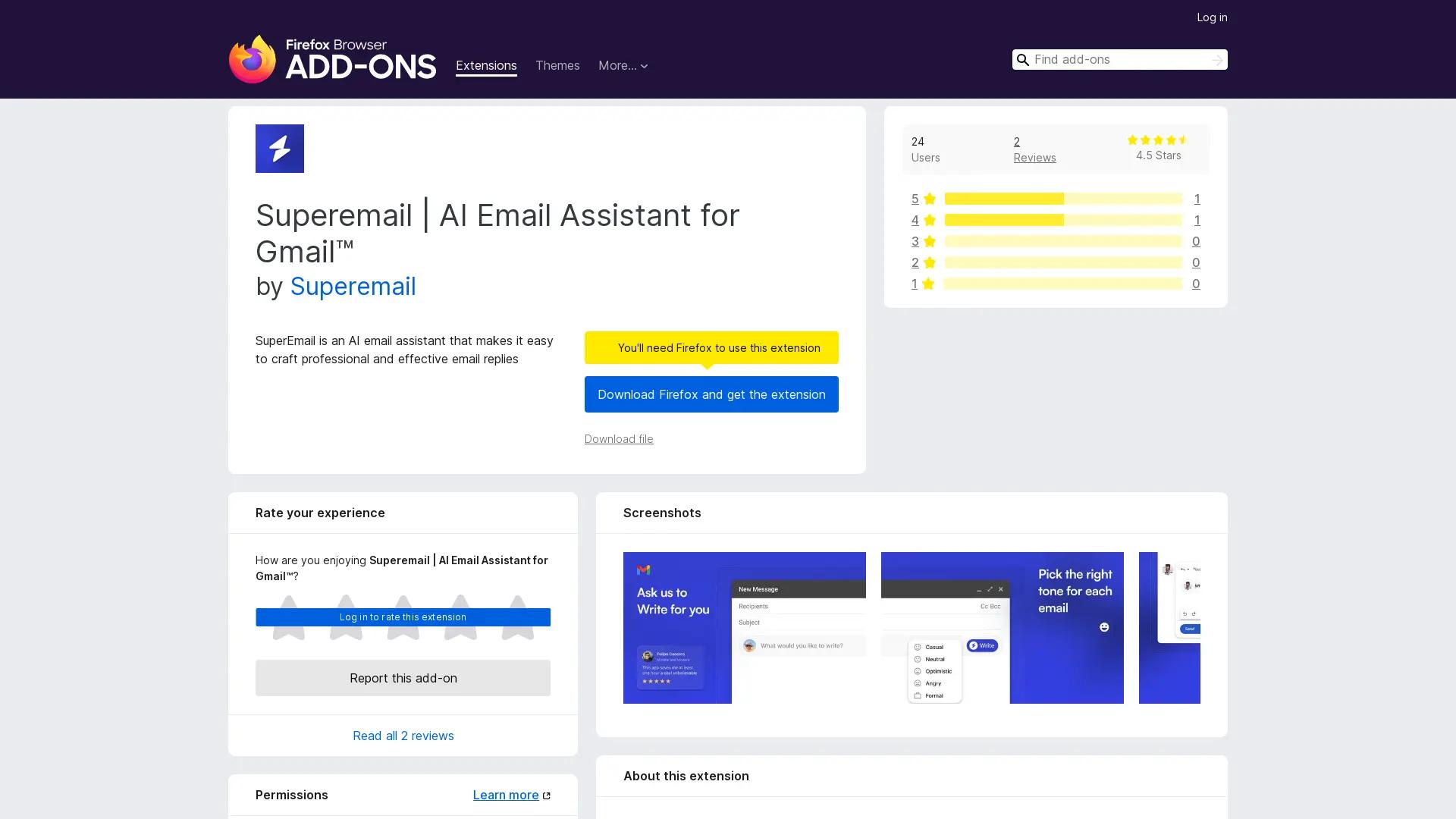 Superemail screenshot