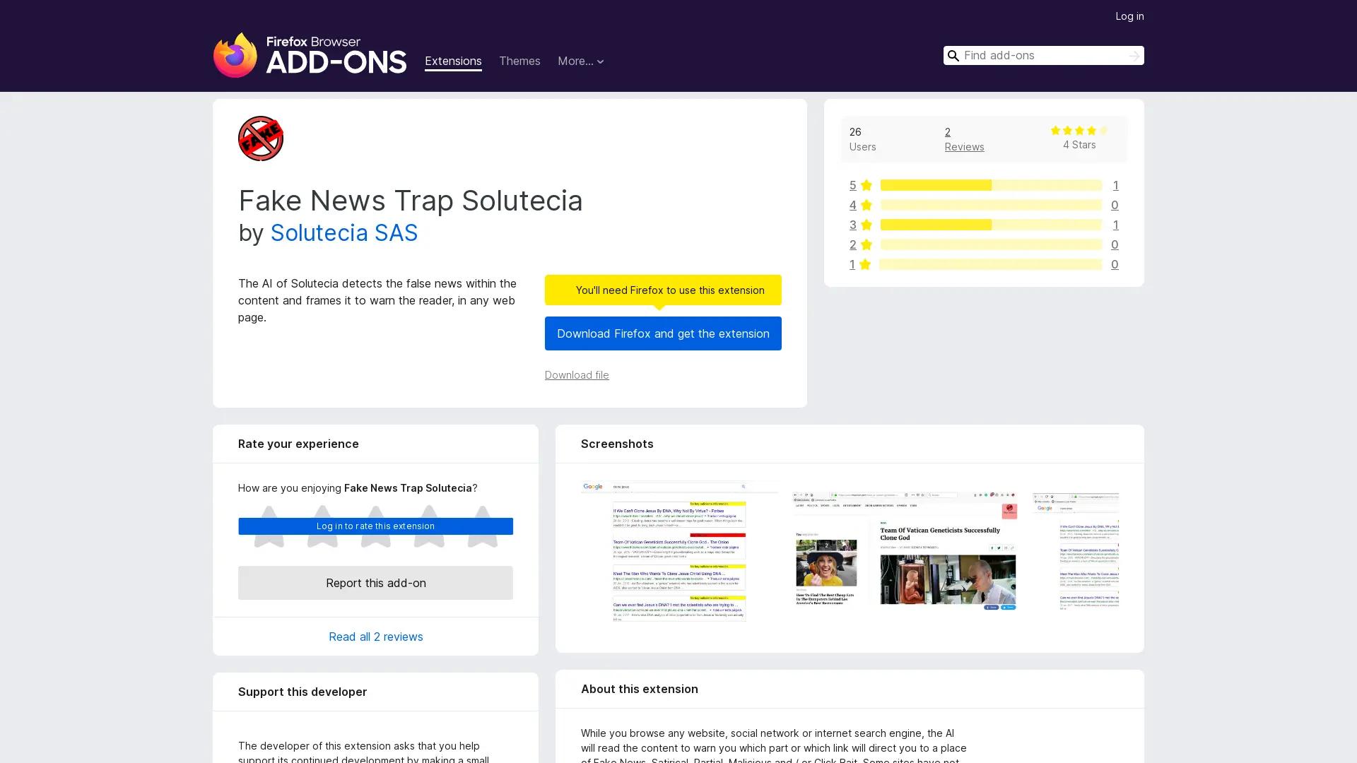 Fake News Detector screenshot