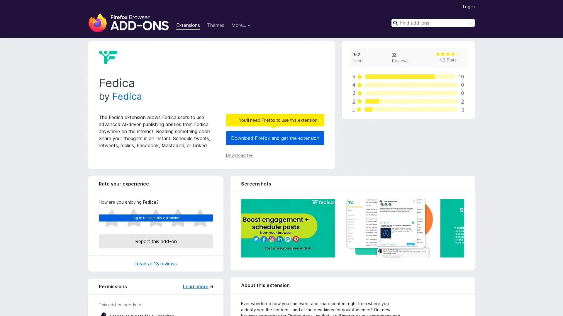Fedica Social Manager screenshot