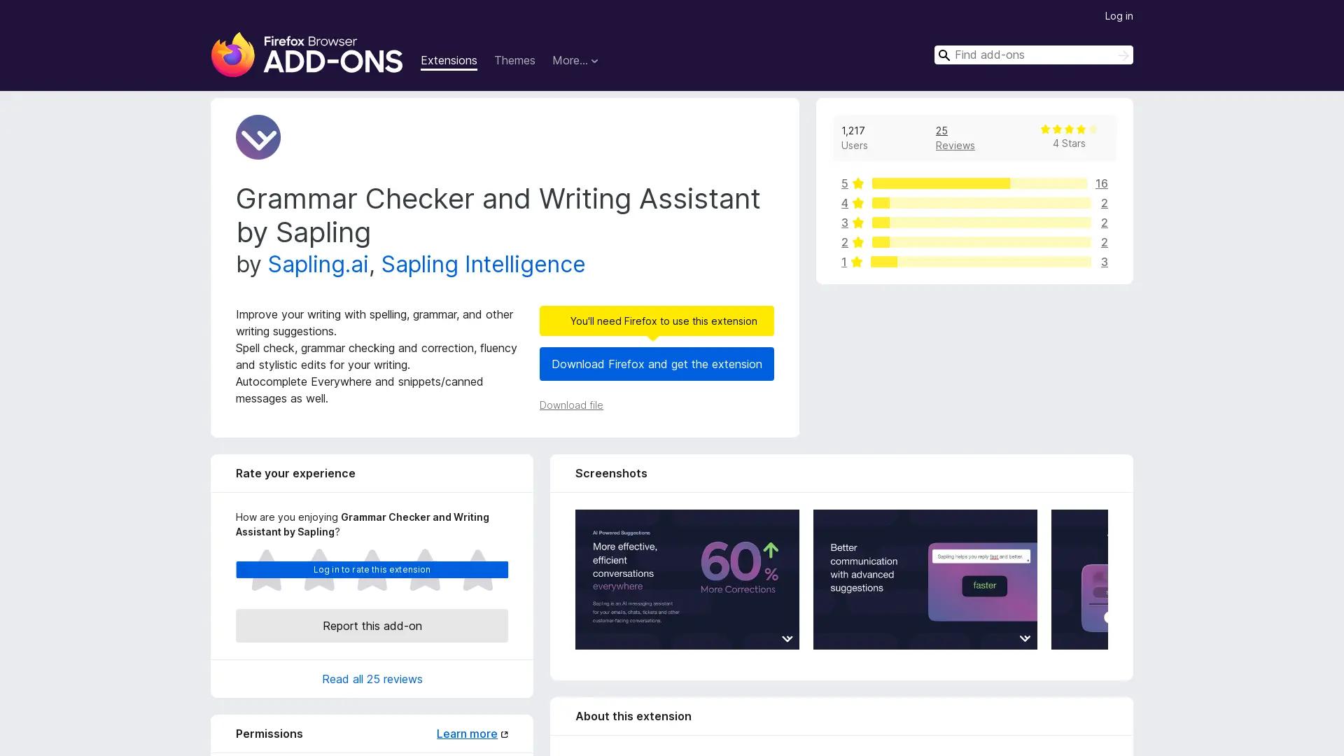 Grammar Checker and Writing Assistant screenshot