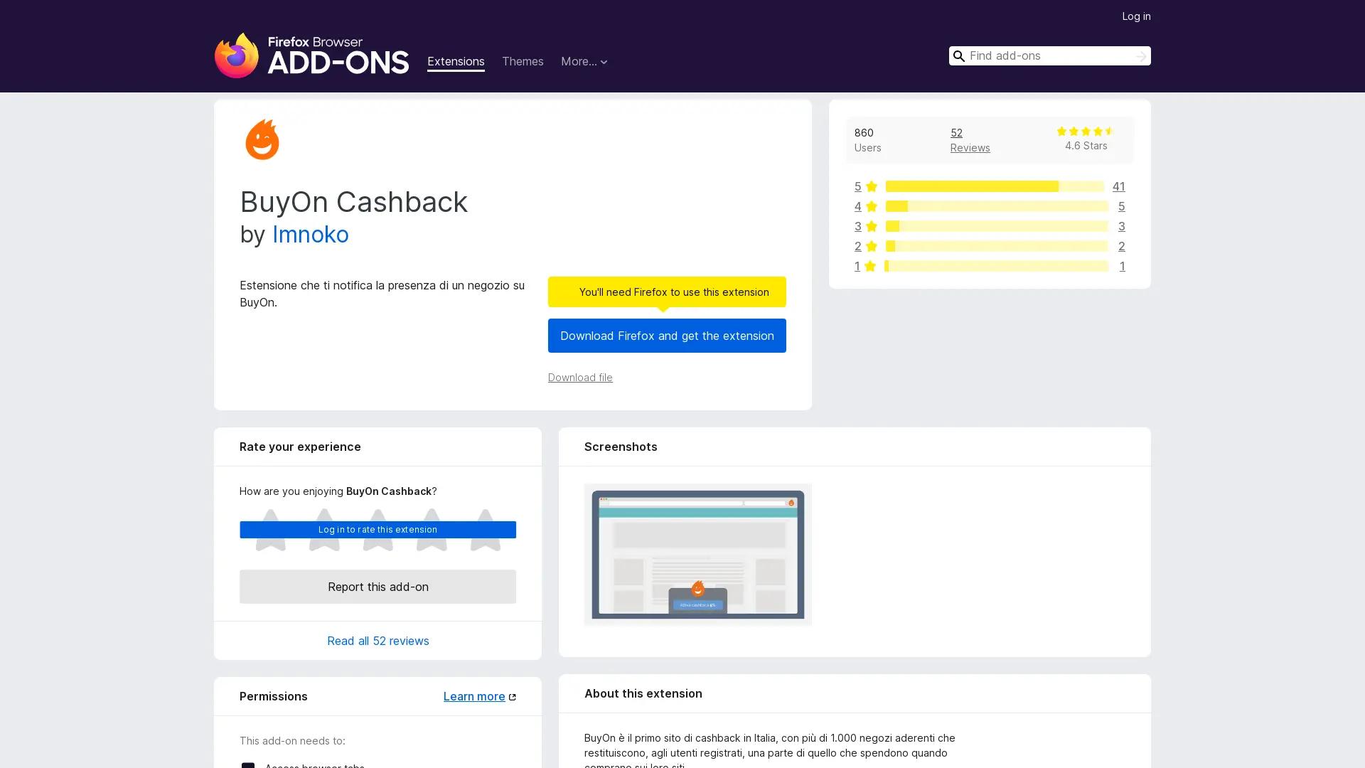 BuyOn Cashback screenshot