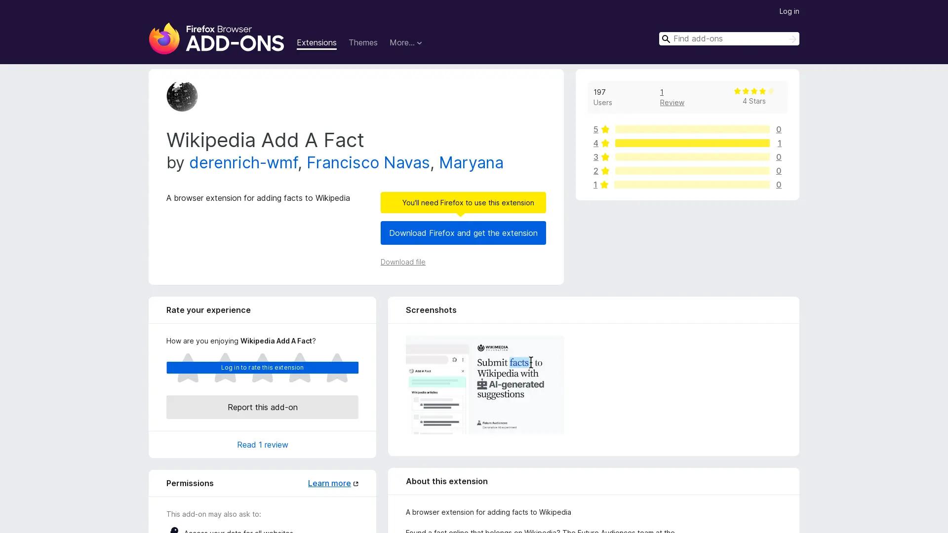 Wikipedia Fact Adder screenshot