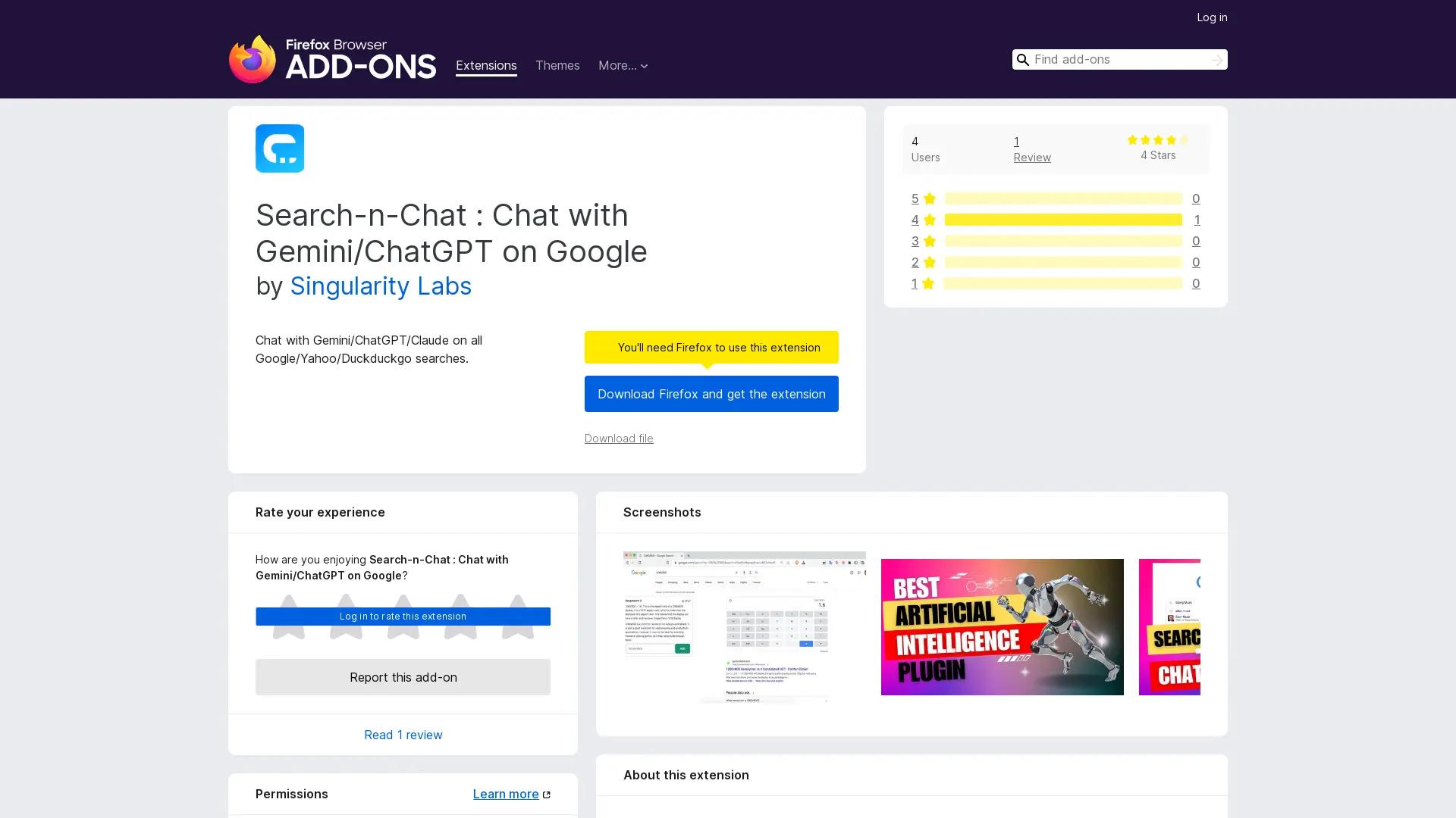 Search-n-Chat screenshot