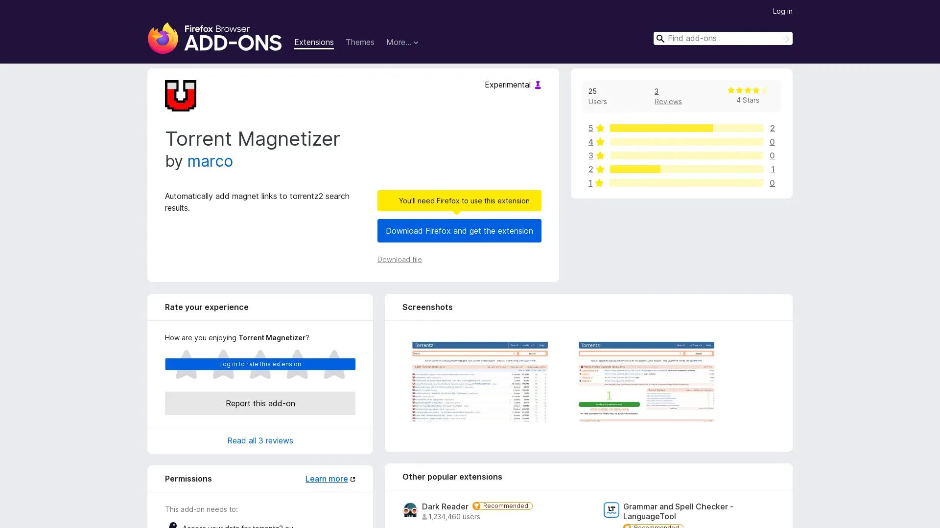 Torrent Magnetizer screenshot