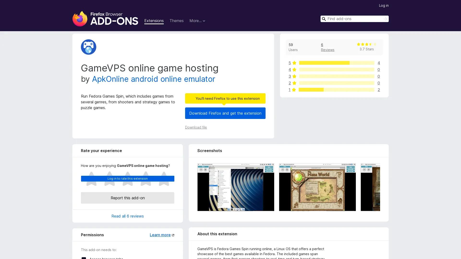 GameVPS Hosting screenshot
