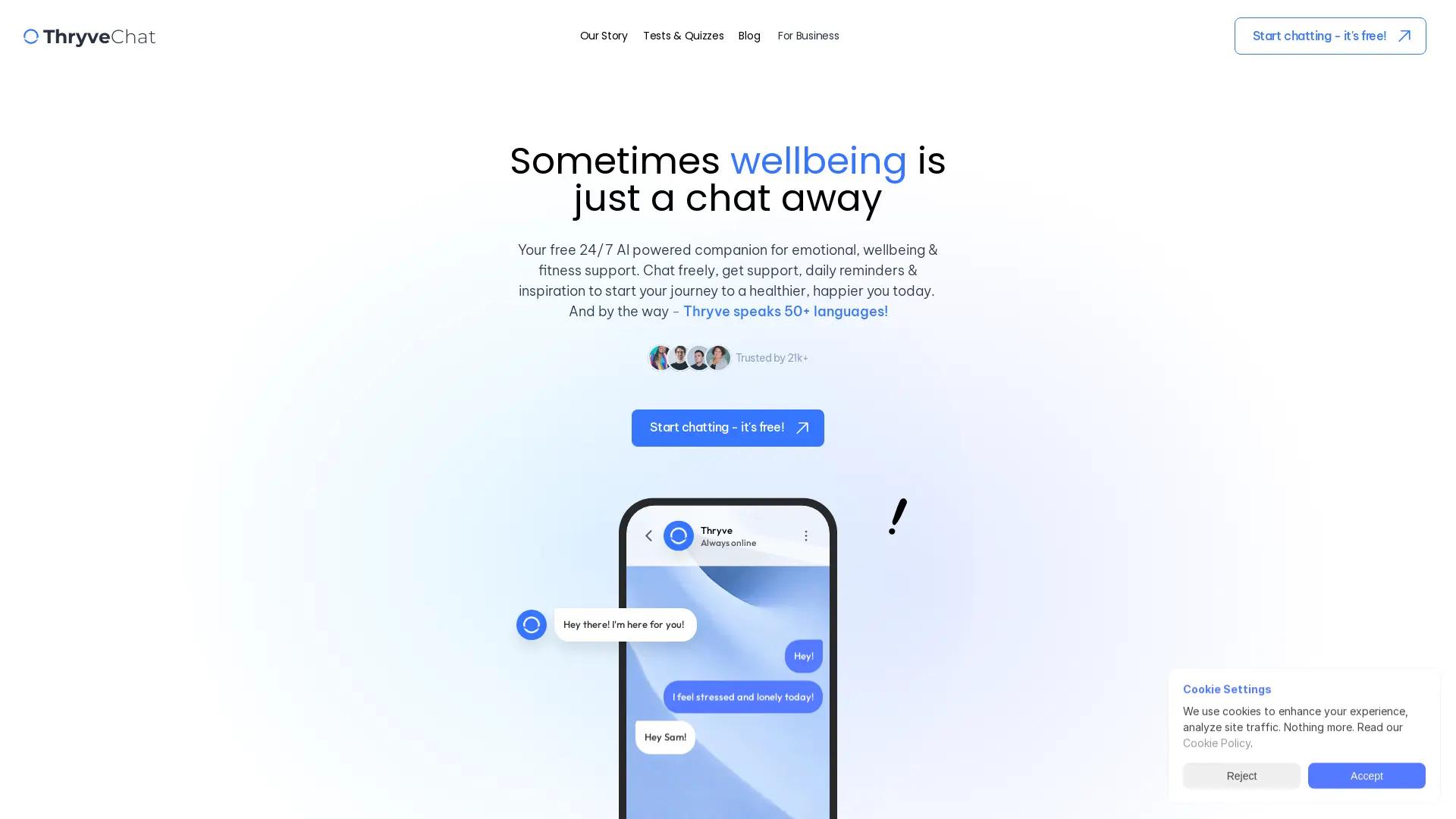 Thryve Chat screenshot