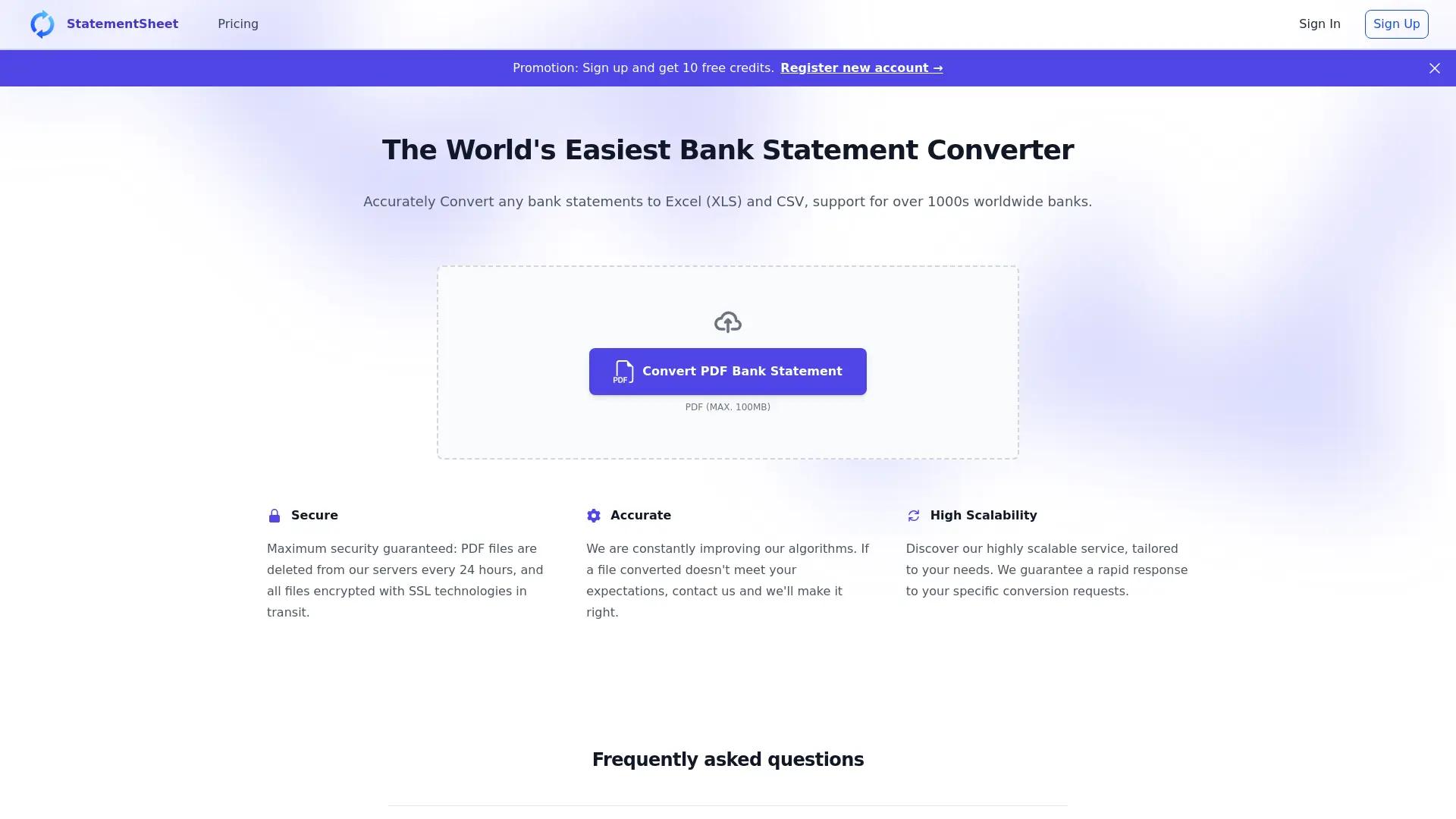 Statementsheet screenshot