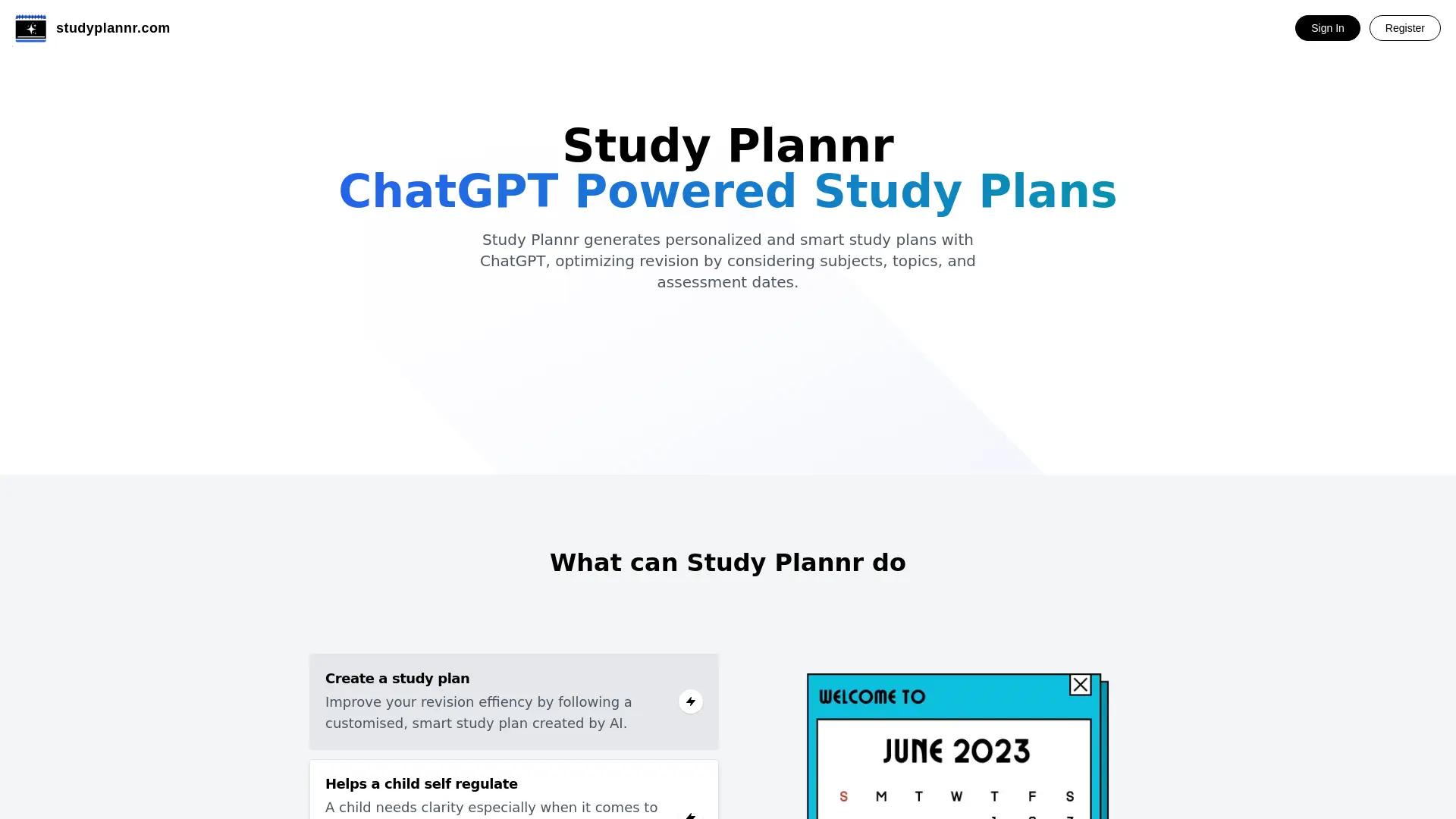 StudyPlannr screenshot