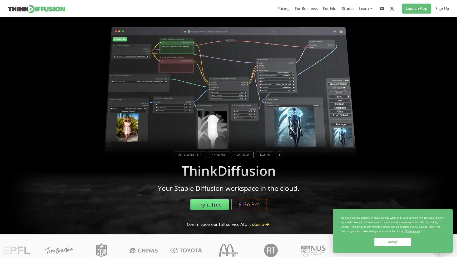 ThinkDiffusion screenshot