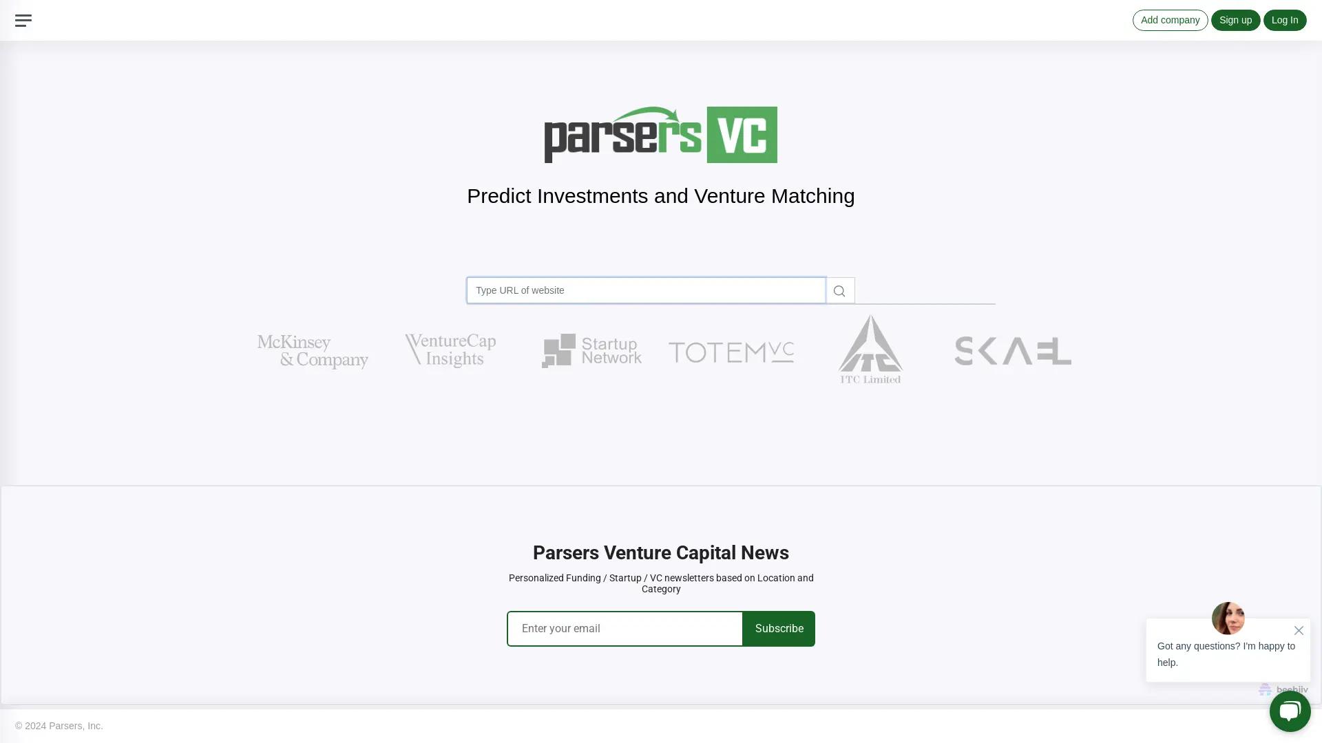 Venture Matching screenshot