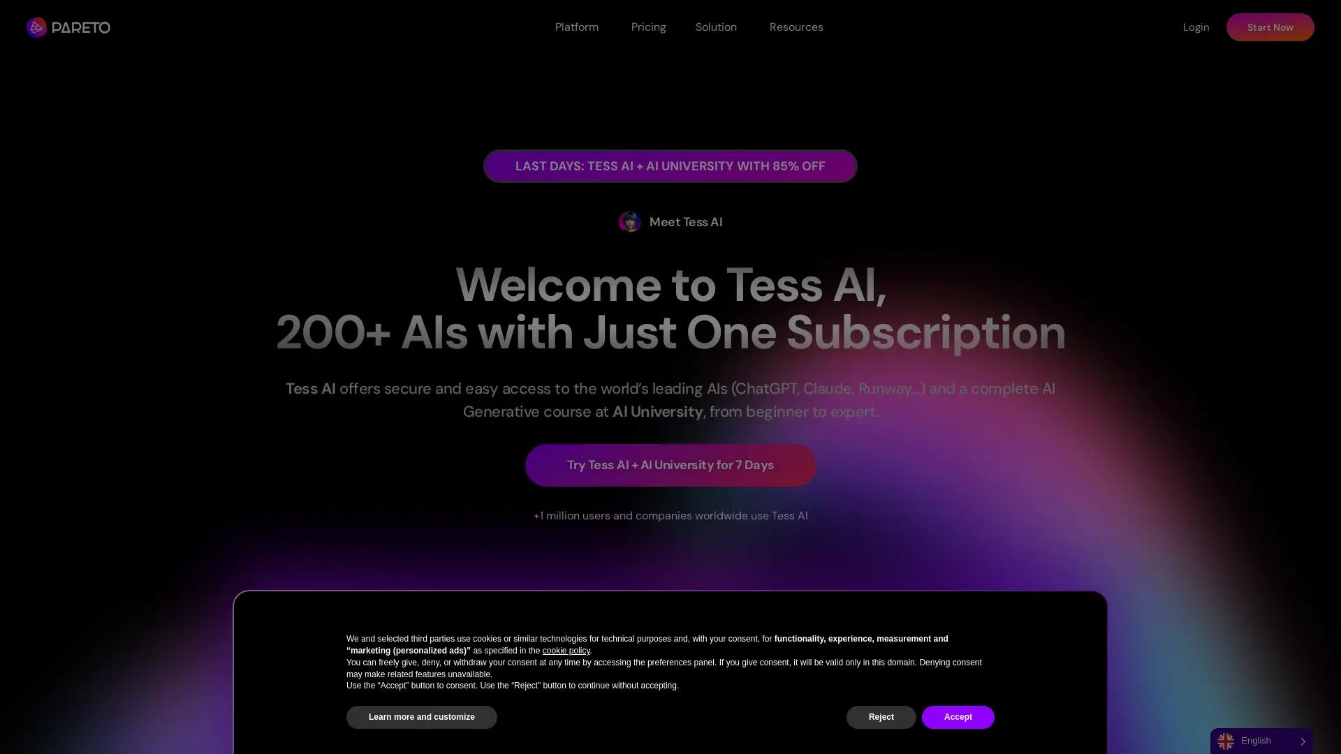Tess AI screenshot