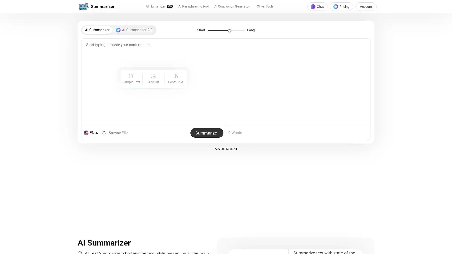 Summarizer.Org screenshot