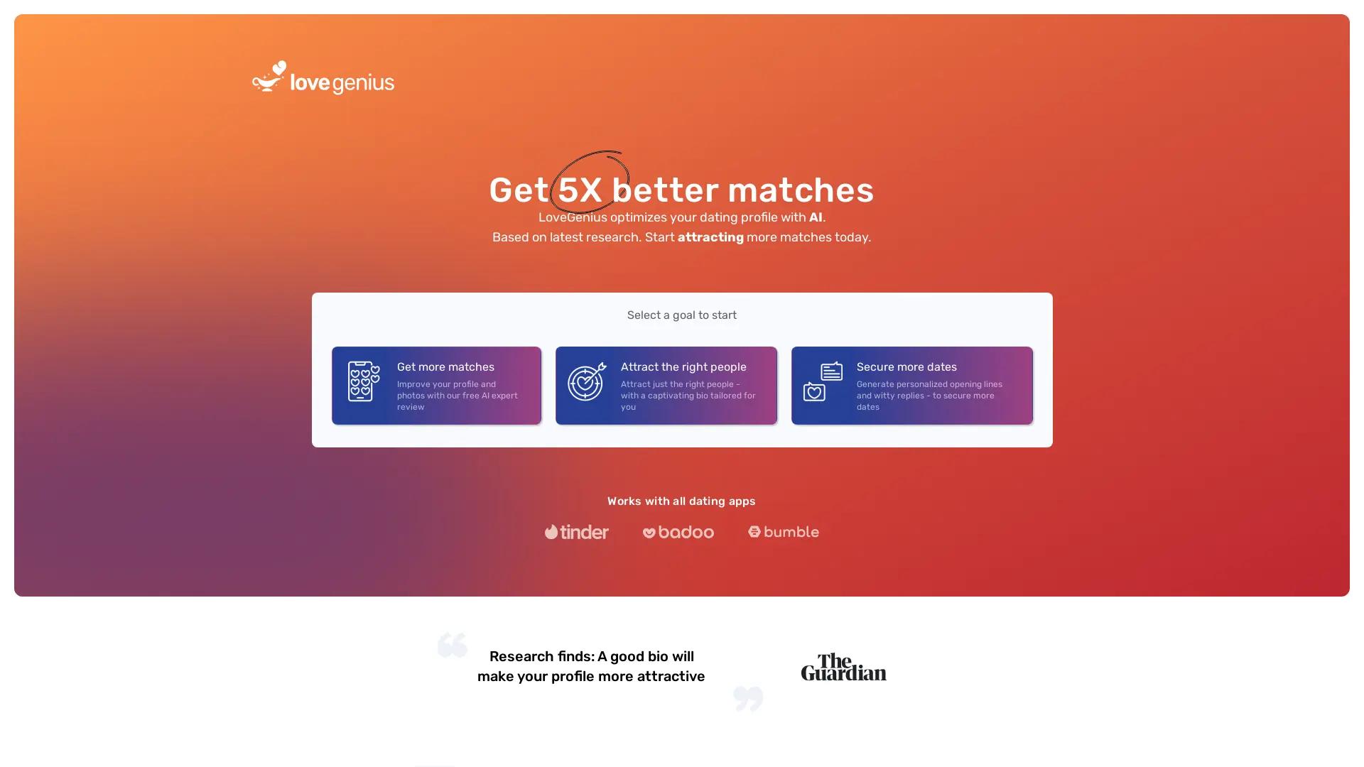 Lovegenius screenshot