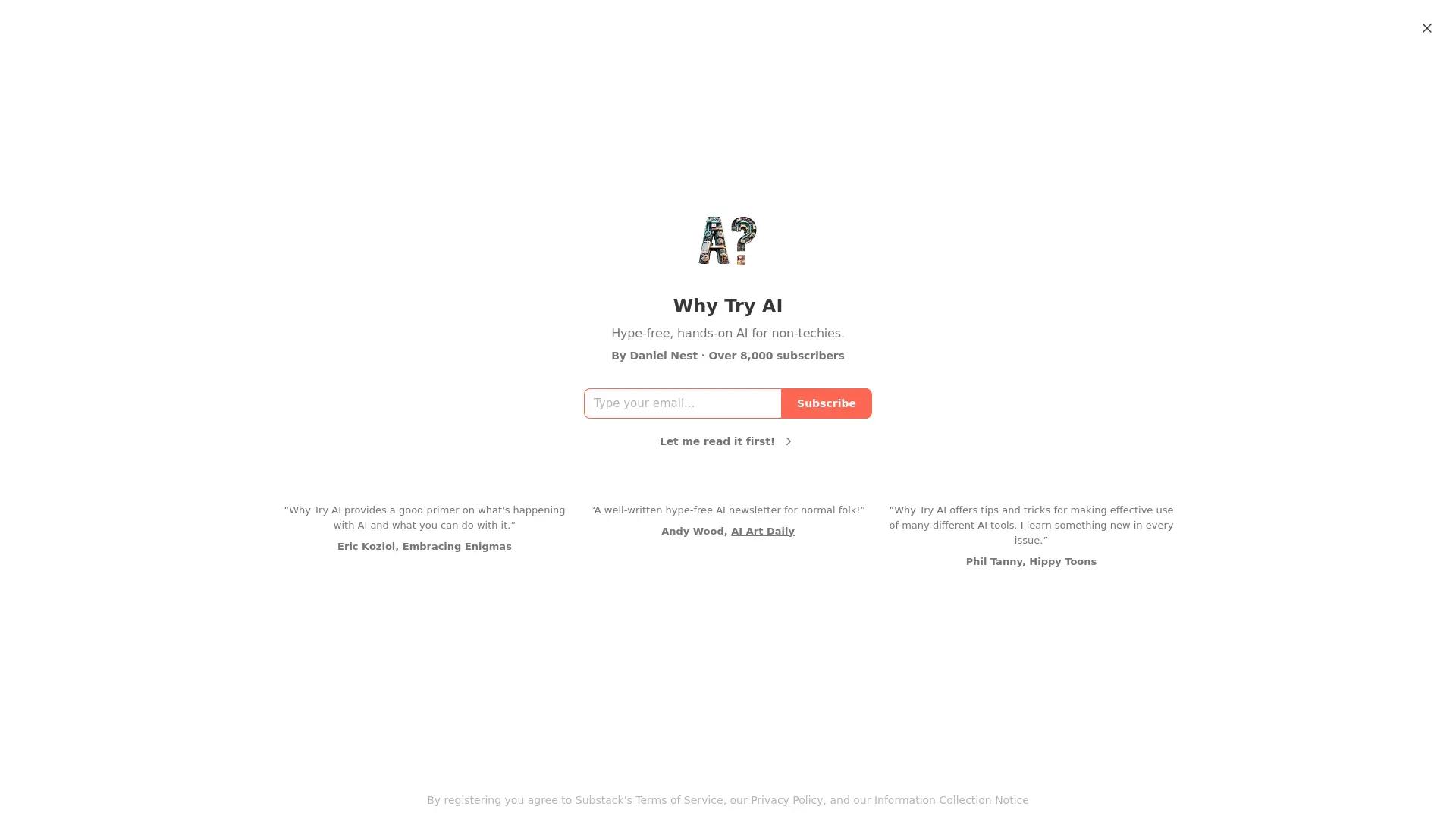 Why Try AI screenshot