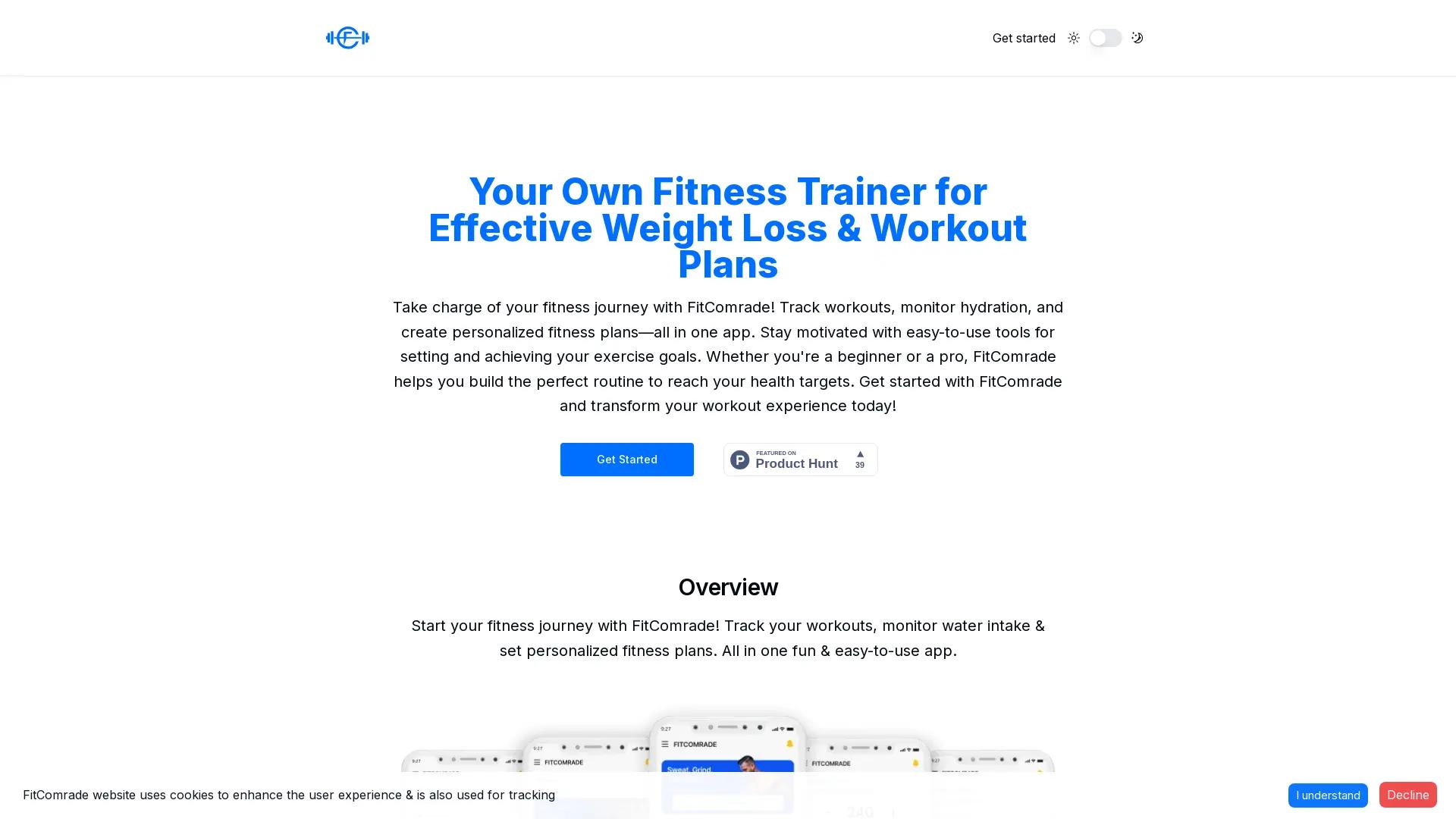 FitComrade screenshot