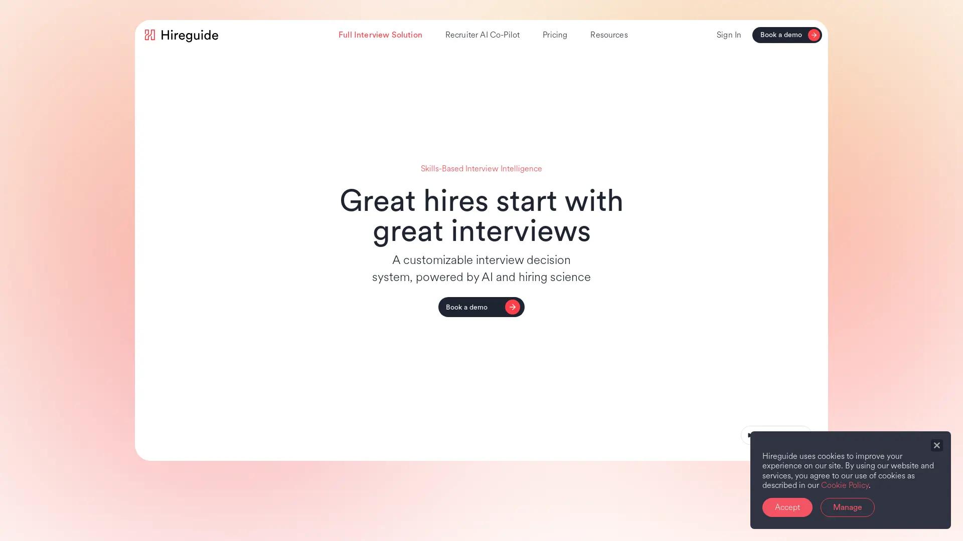 Hireguide screenshot