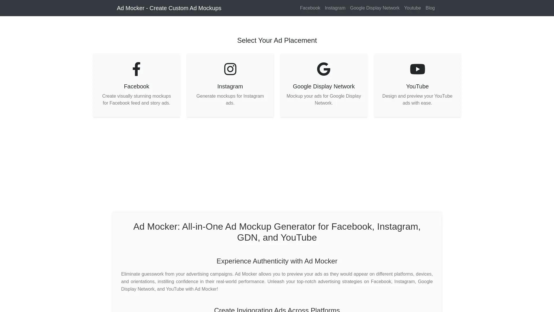 Ad Mocker screenshot