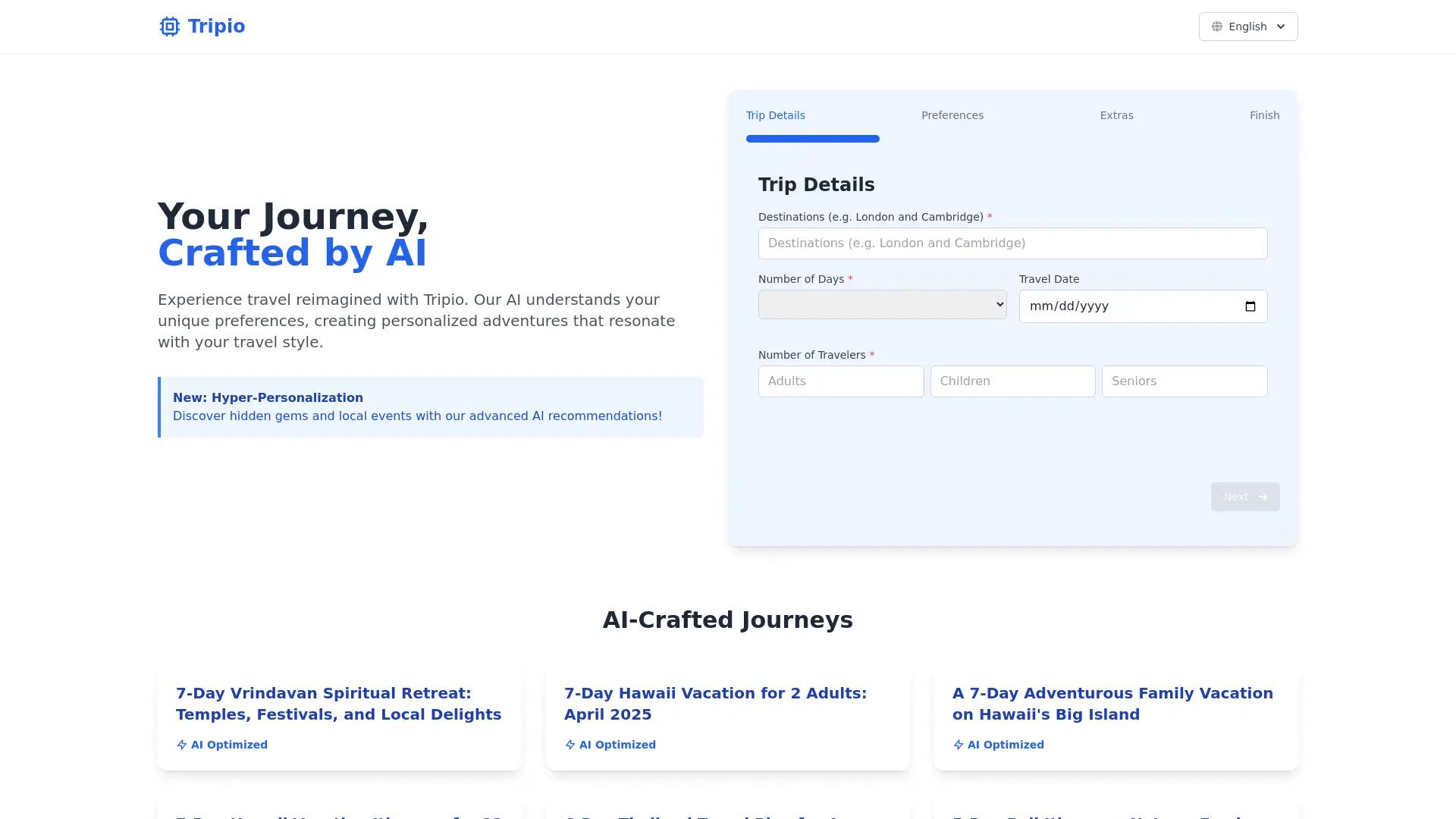 Tripio - AI Travel Planner screenshot