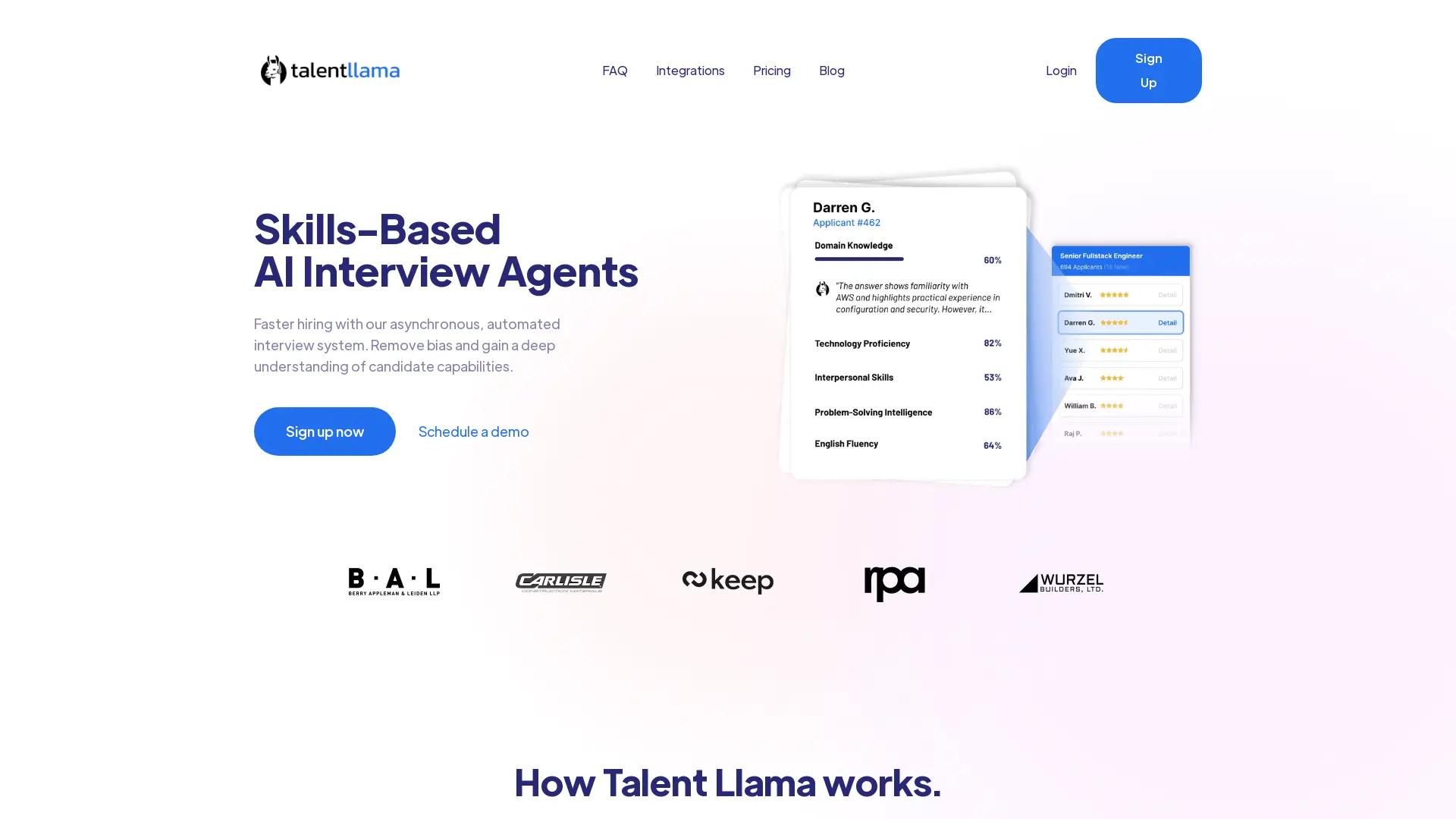 Talent Llama screenshot