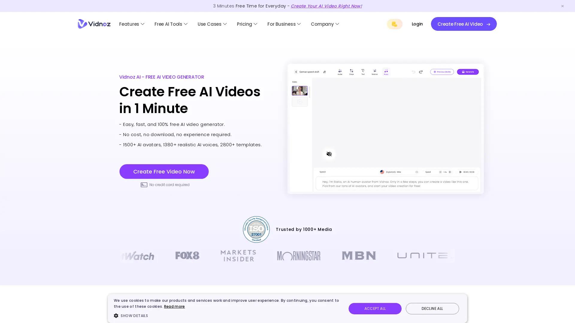Vidnoz screenshot