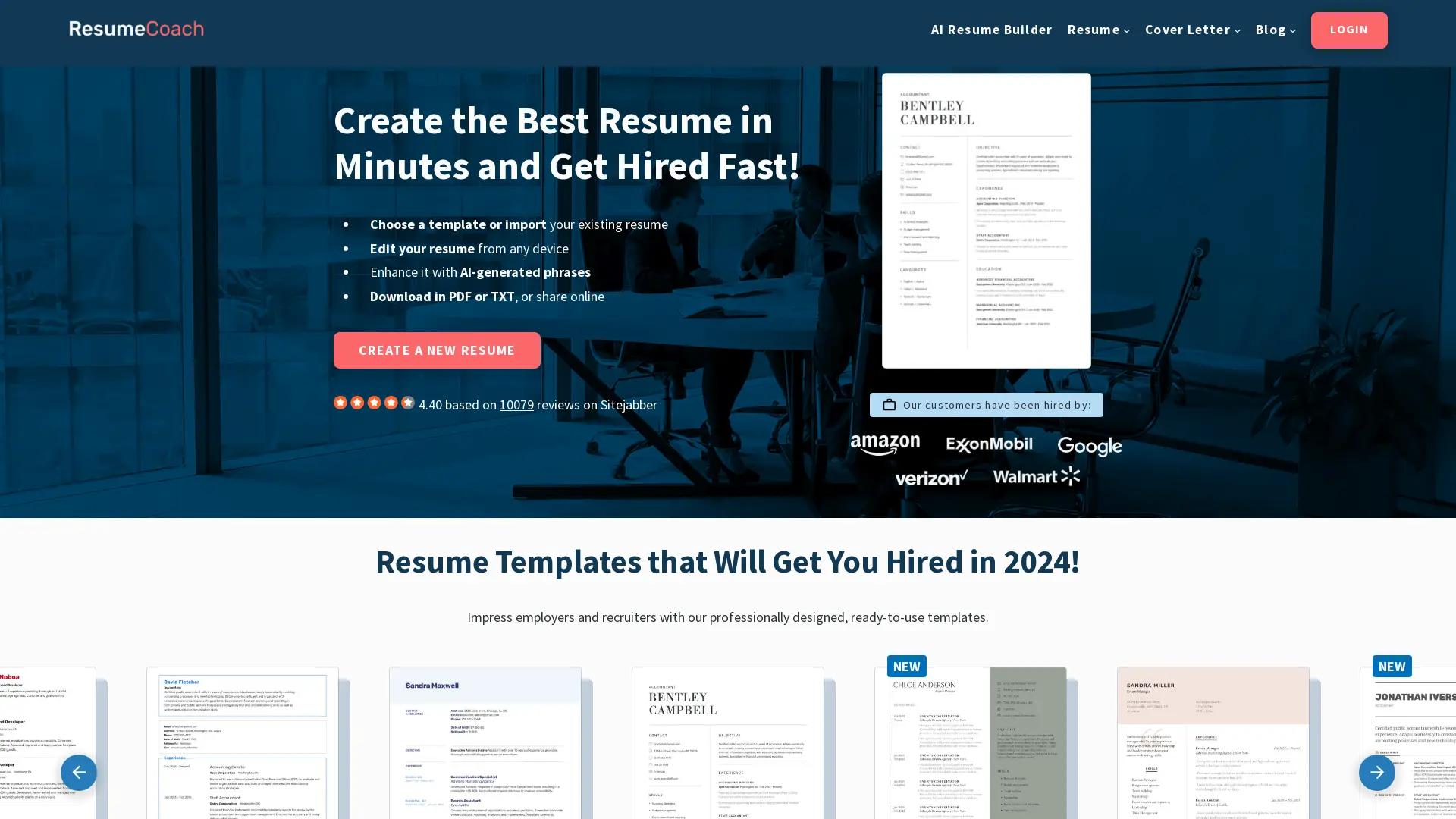 Resumecoach screenshot