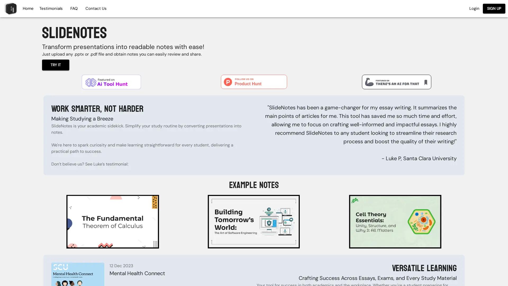 SlideNotes screenshot