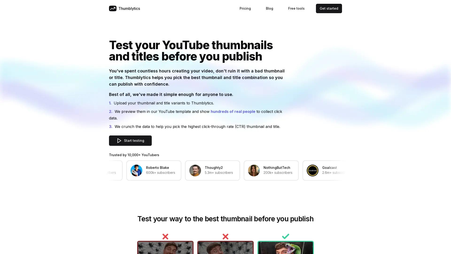 Thumblytics screenshot