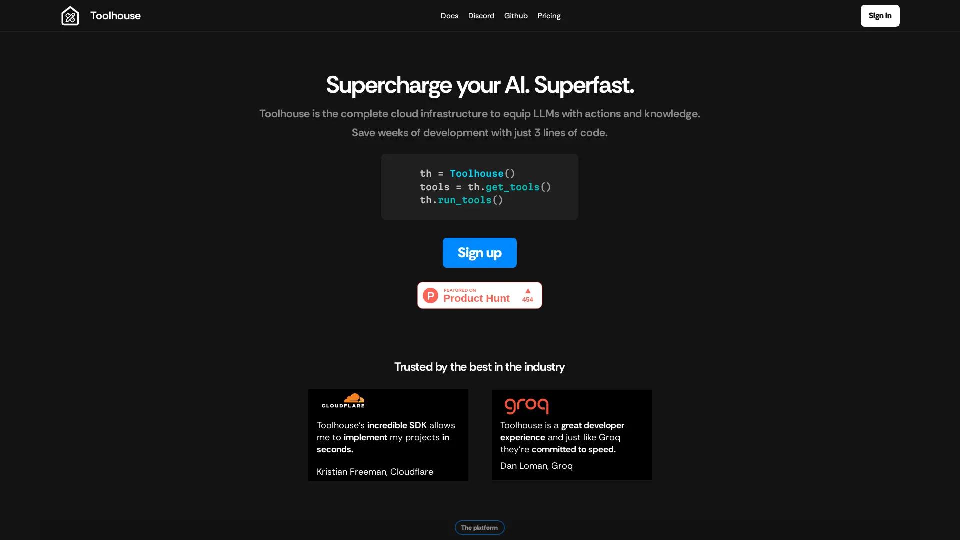 Toolhouse screenshot