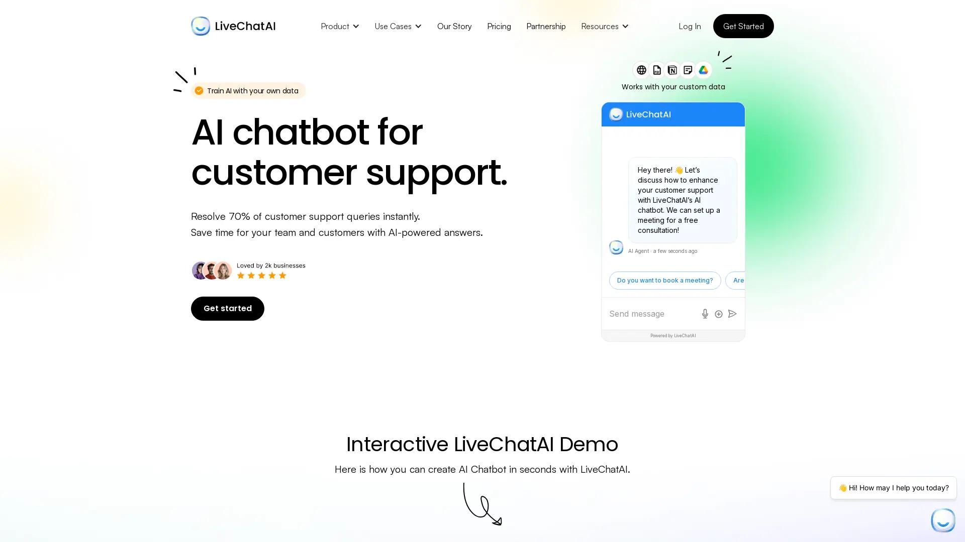 LiveChatAI screenshot
