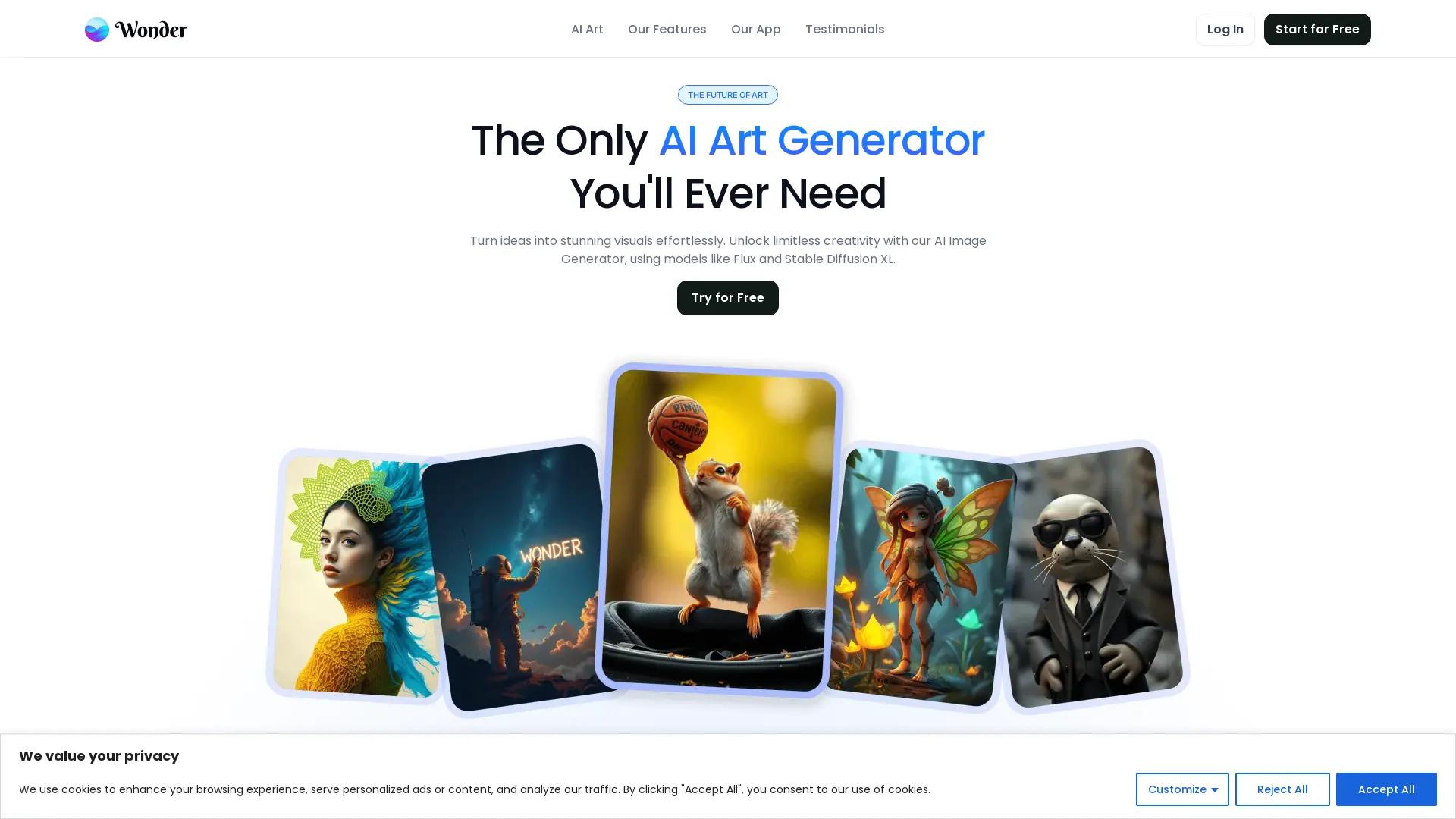 Wonder AI screenshot