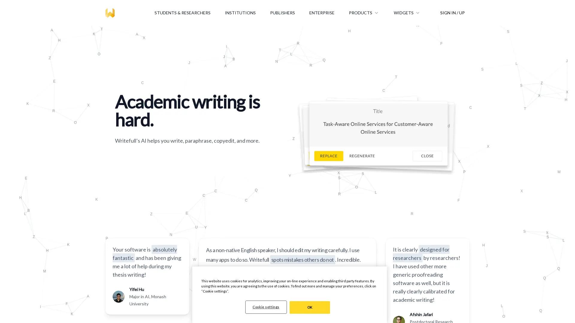 Writefull screenshot