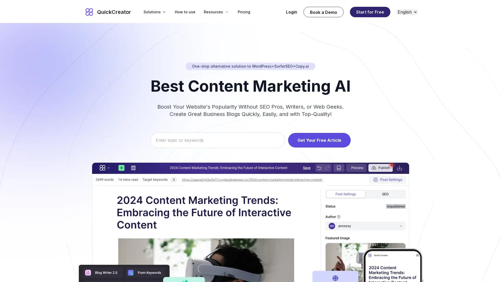 Quick Creator screenshot