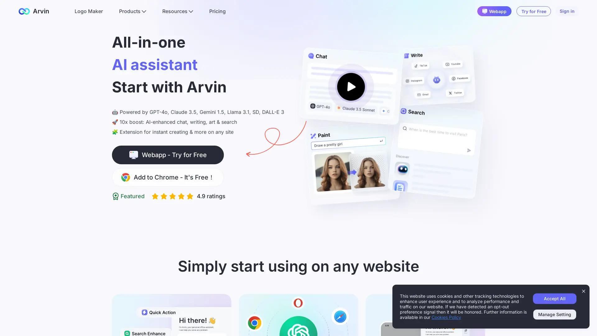 Arvin - AI Assistant screenshot