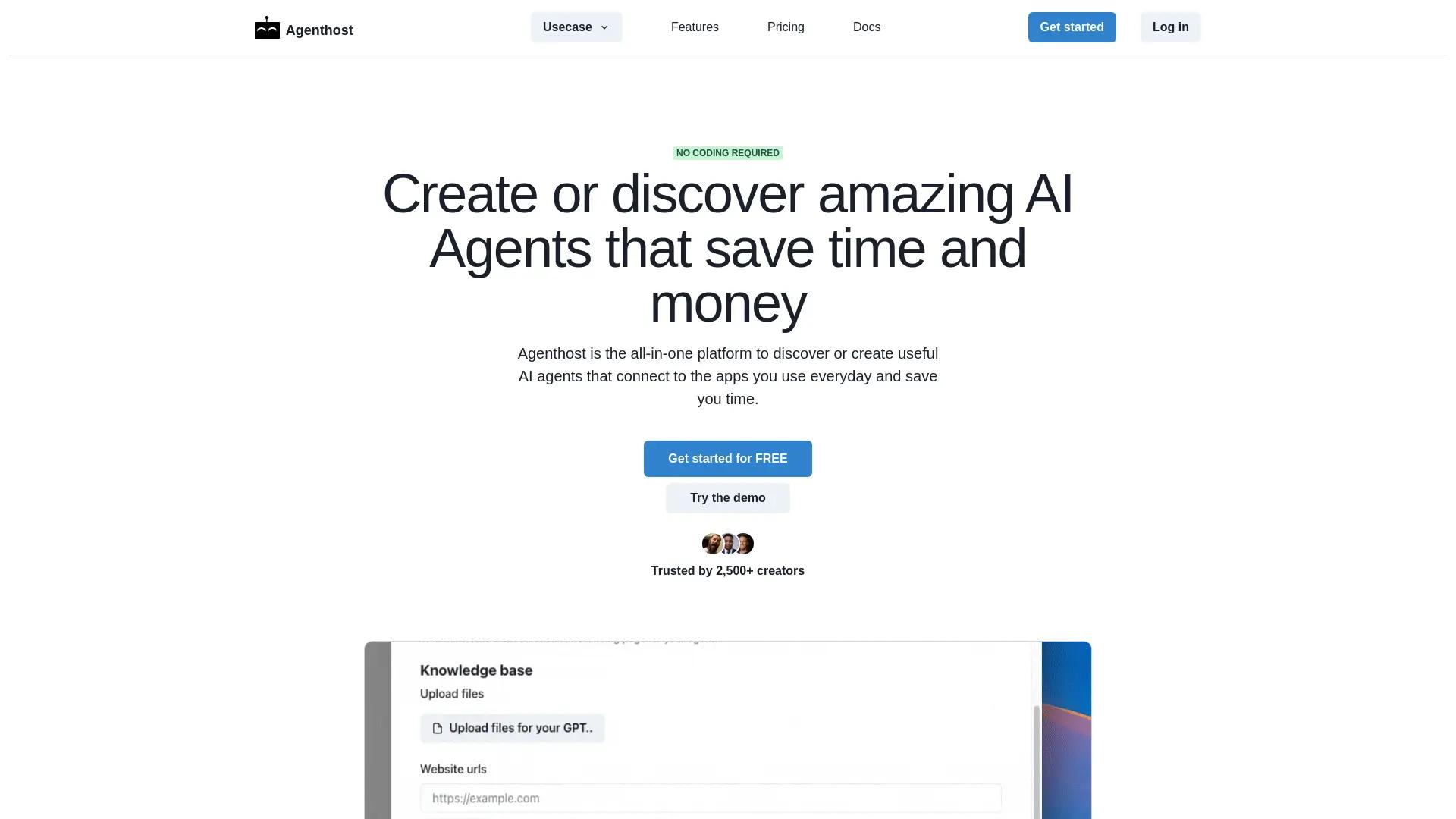 Agenthost.Ai screenshot